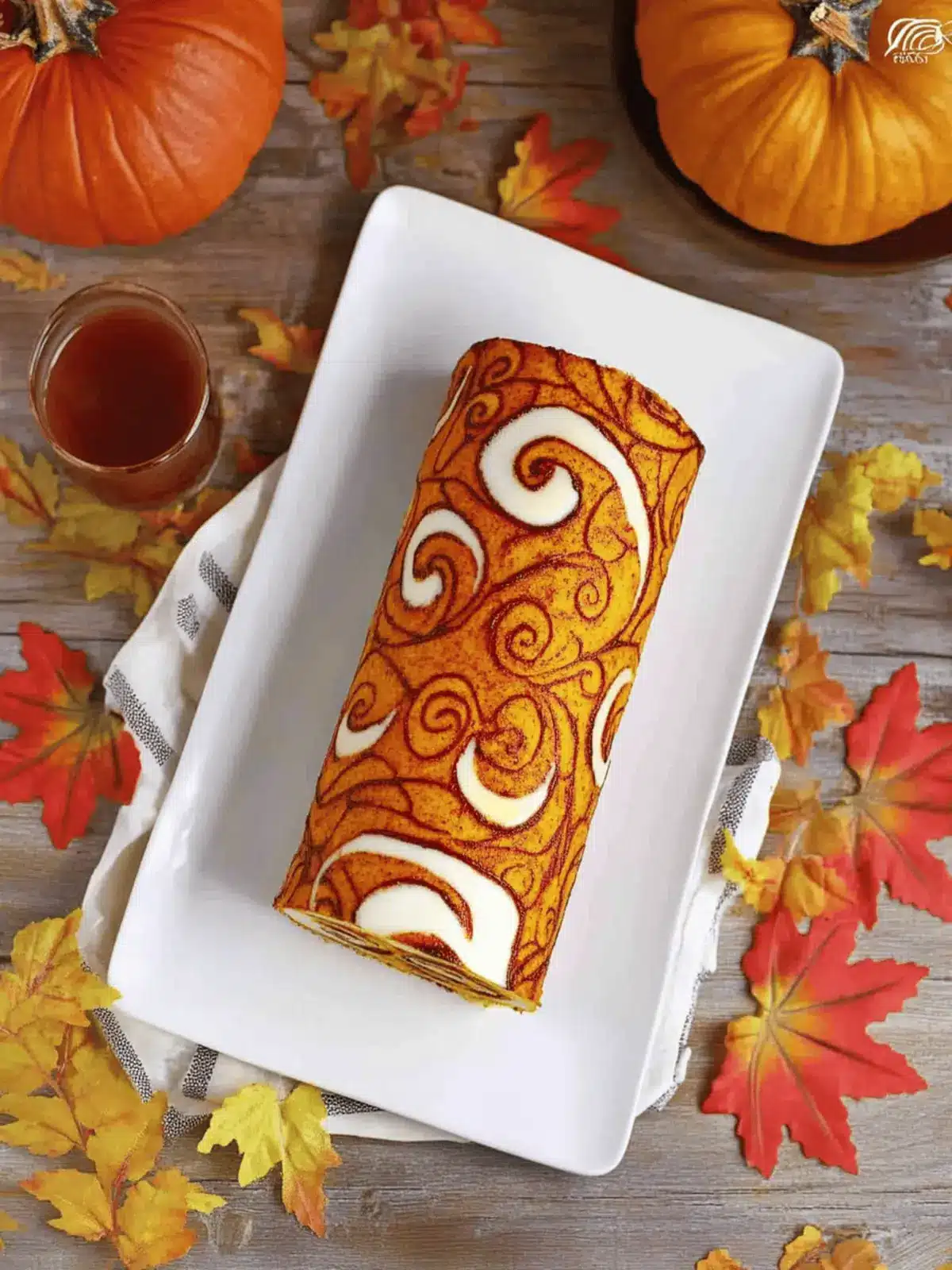 Patterned Pumpkin Roll