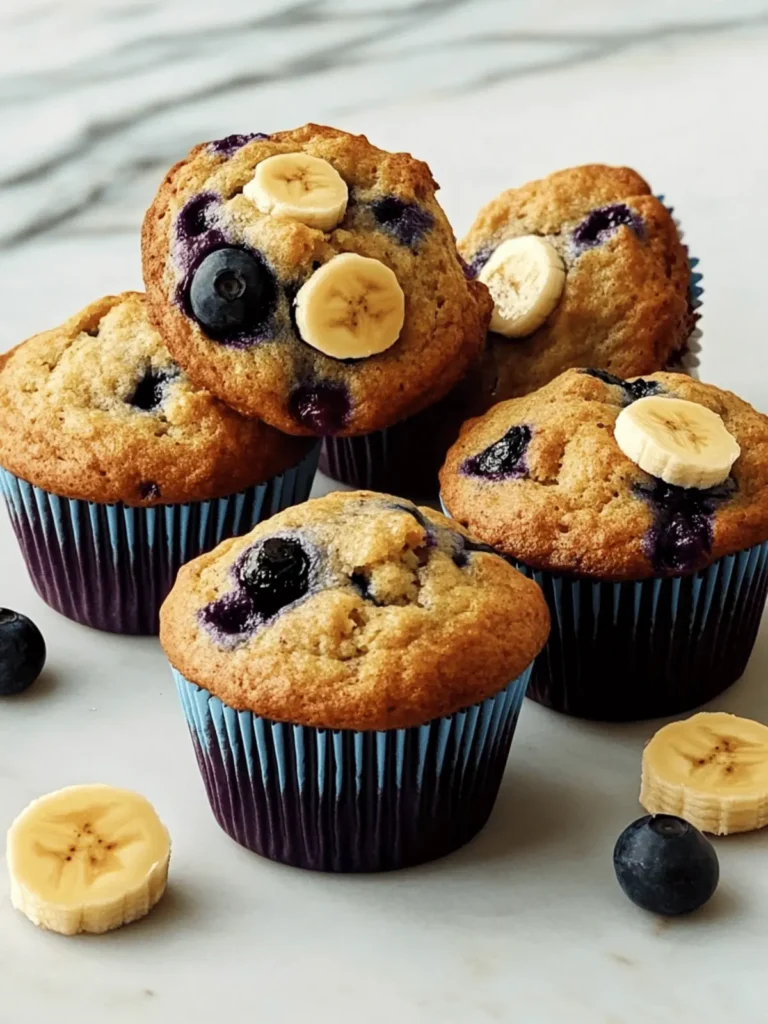 Air Fryer Banana Blueberry Muffins