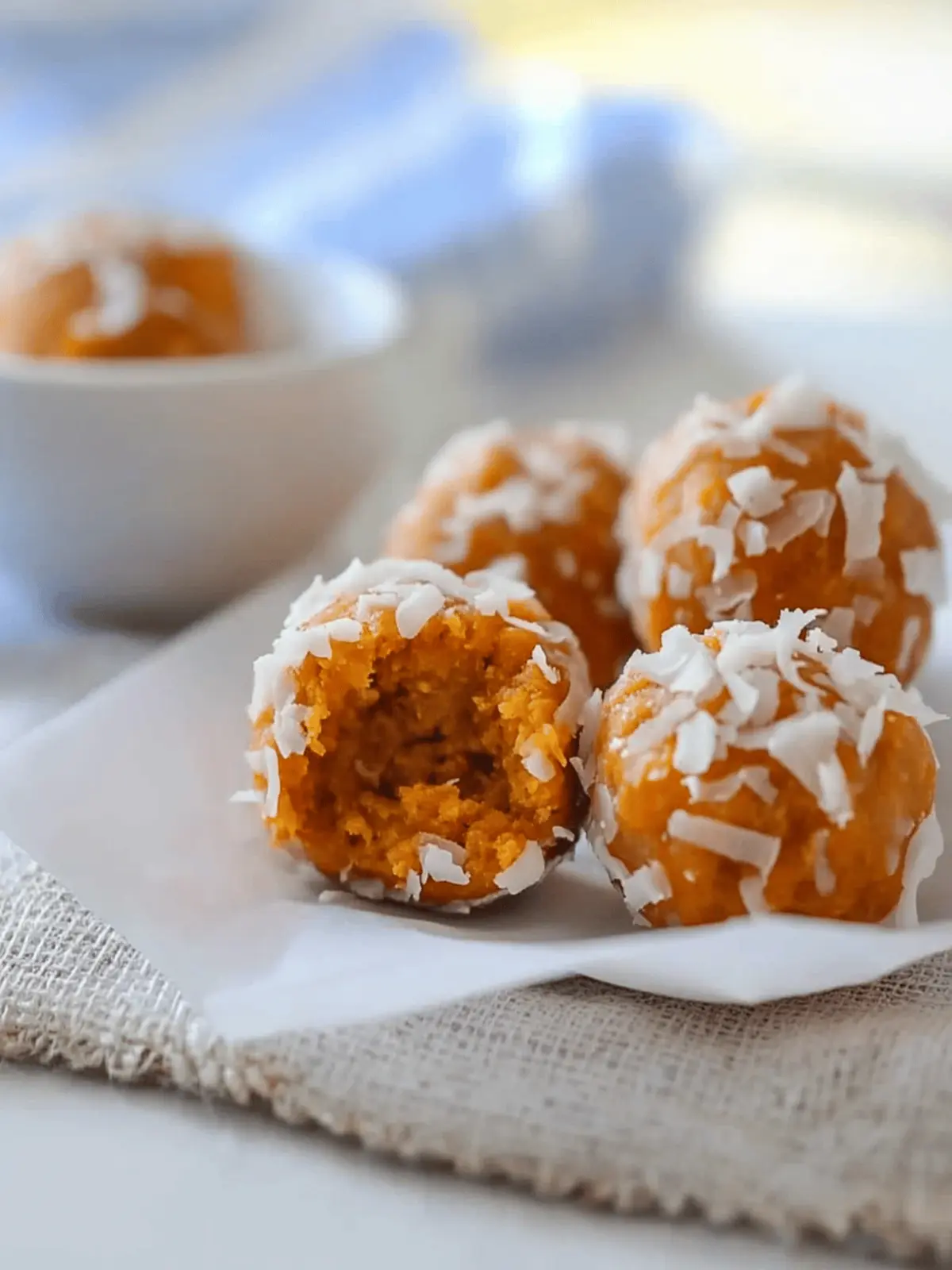 Sweetpotato Coconut Ginger Energy Bites (No Bake)