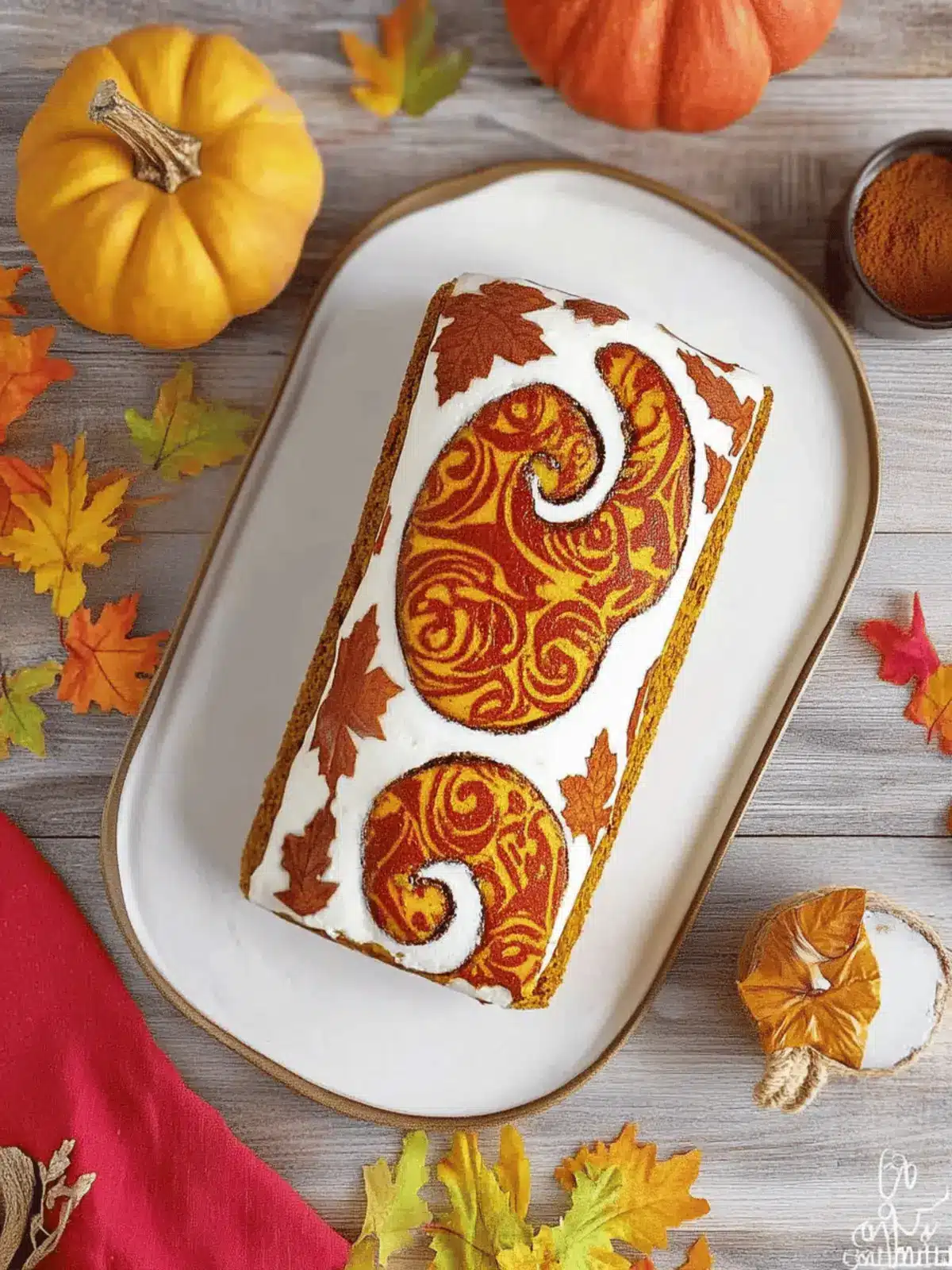 Patterned Pumpkin Roll