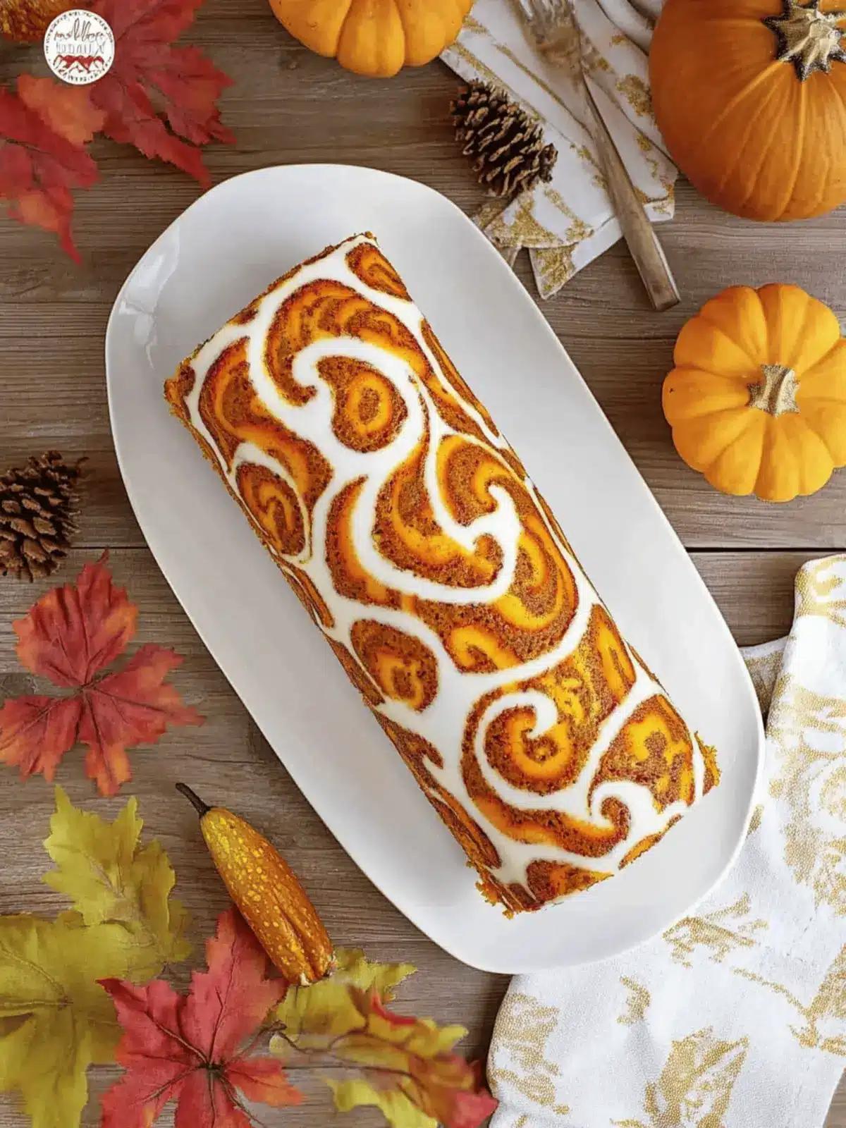 Patterned Pumpkin Roll