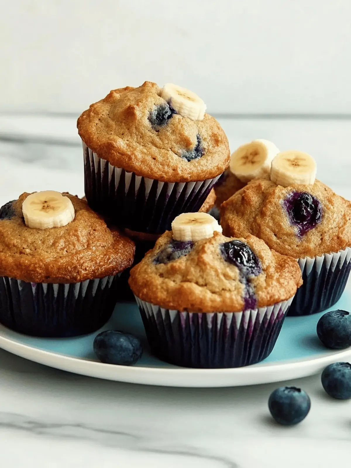 Air Fryer Banana Blueberry Muffins