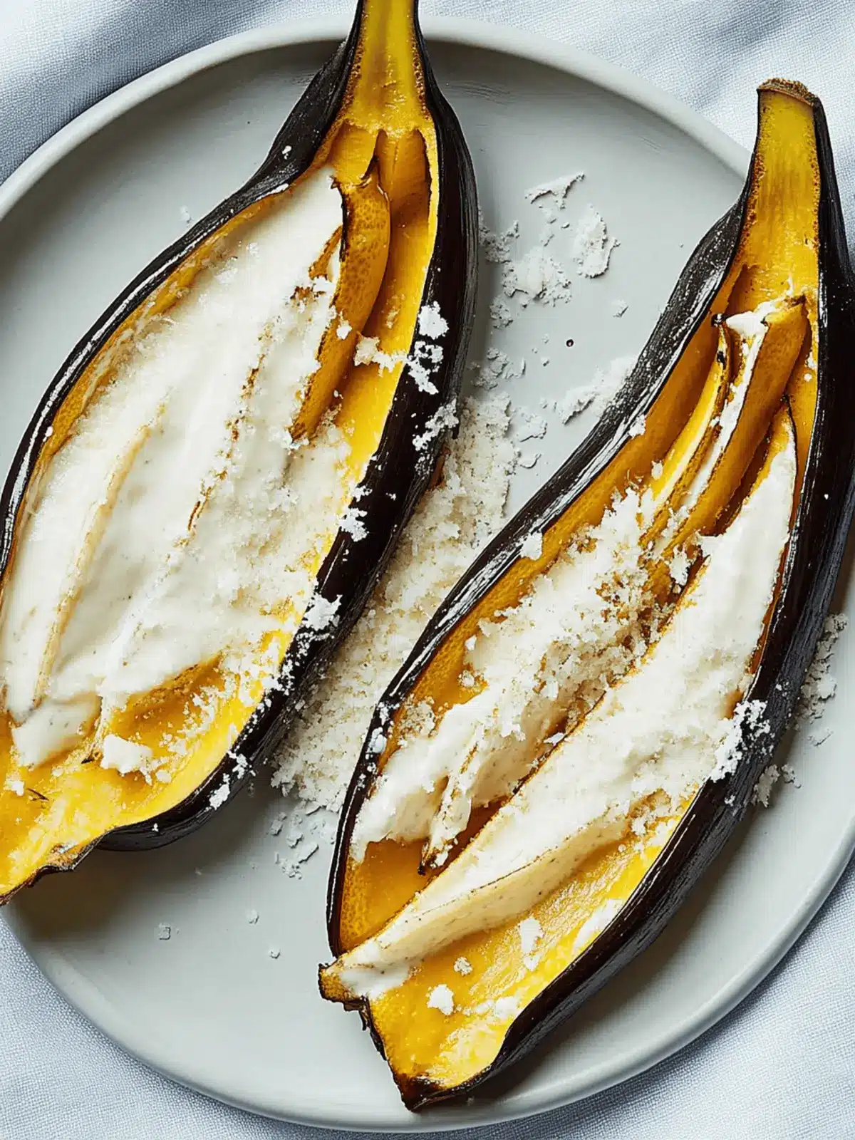 Banana With Crema and Cheese