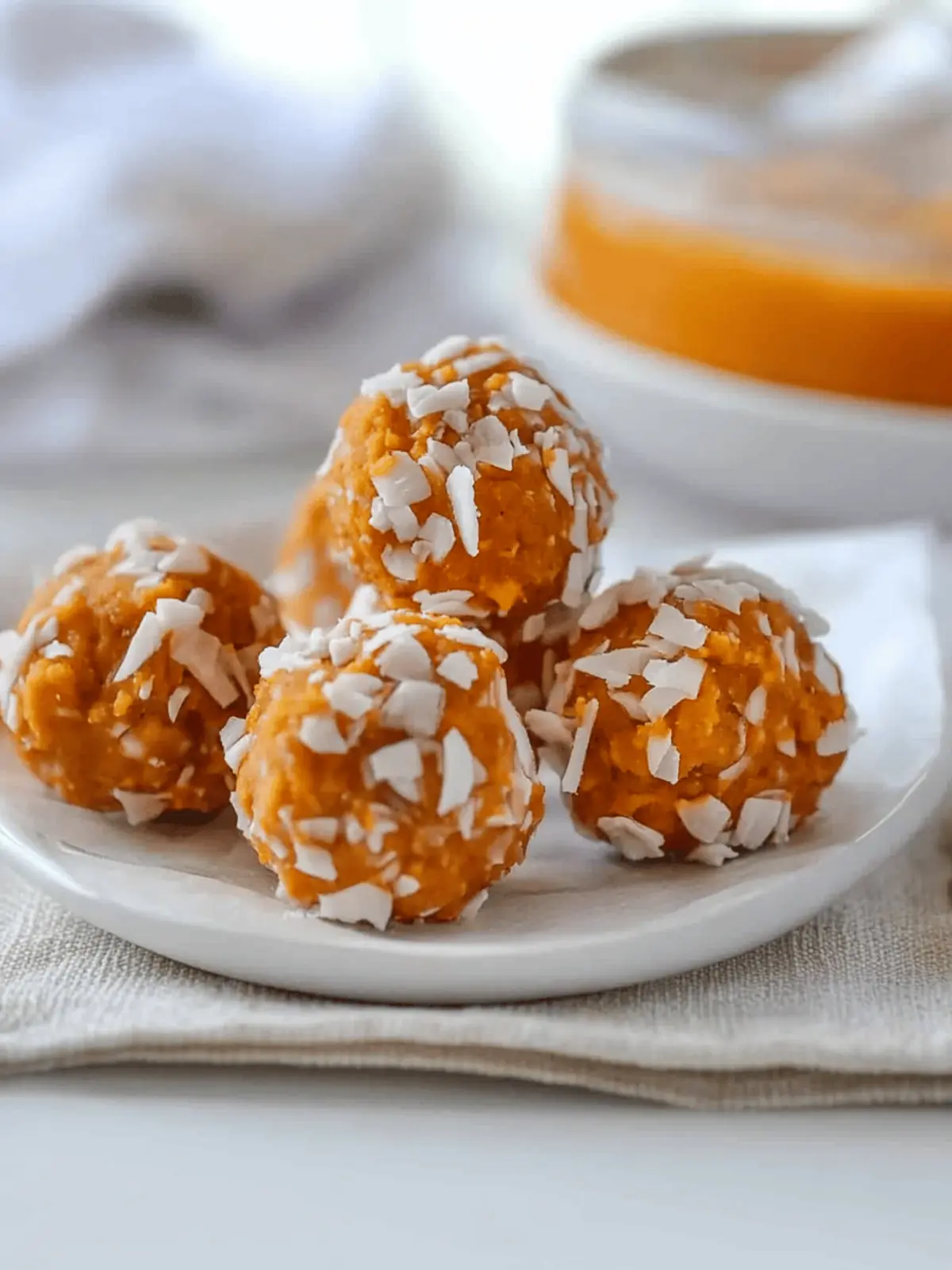 Sweetpotato Coconut Ginger Energy Bites (No Bake)