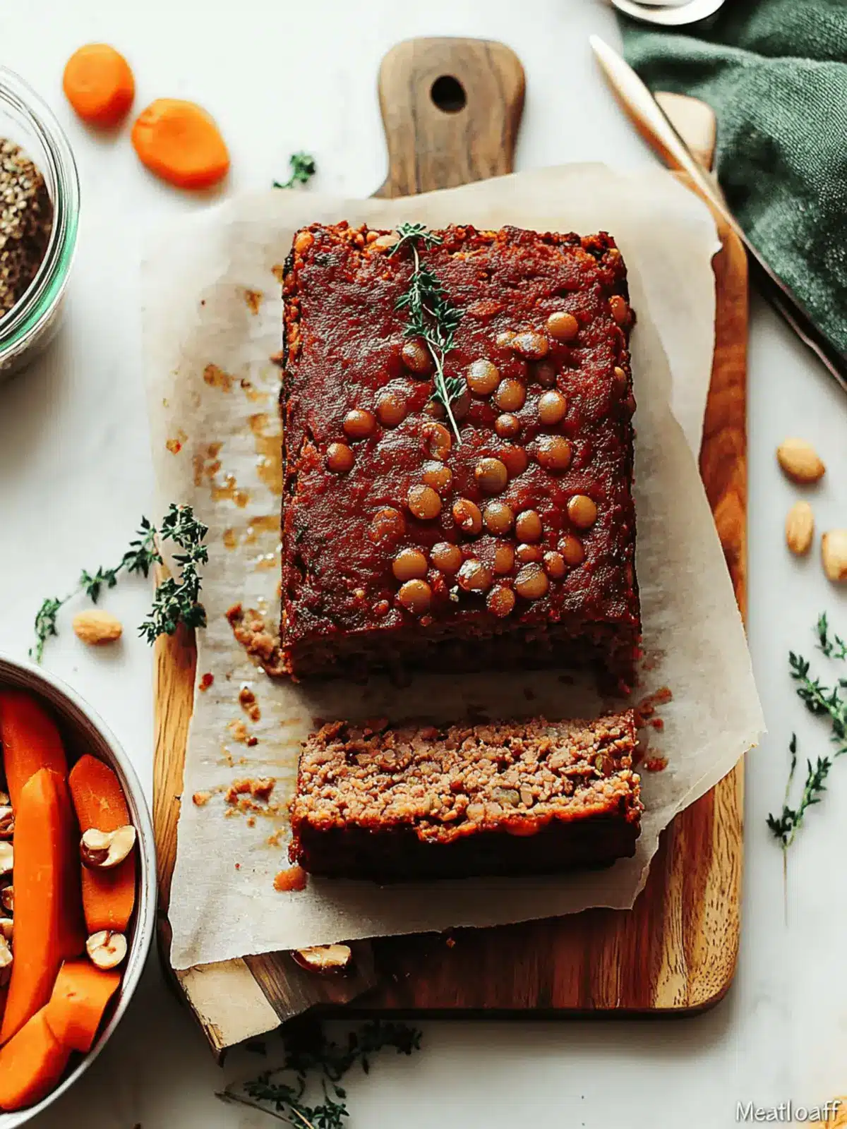 Vegan Lentil Nut “Meatloaf”