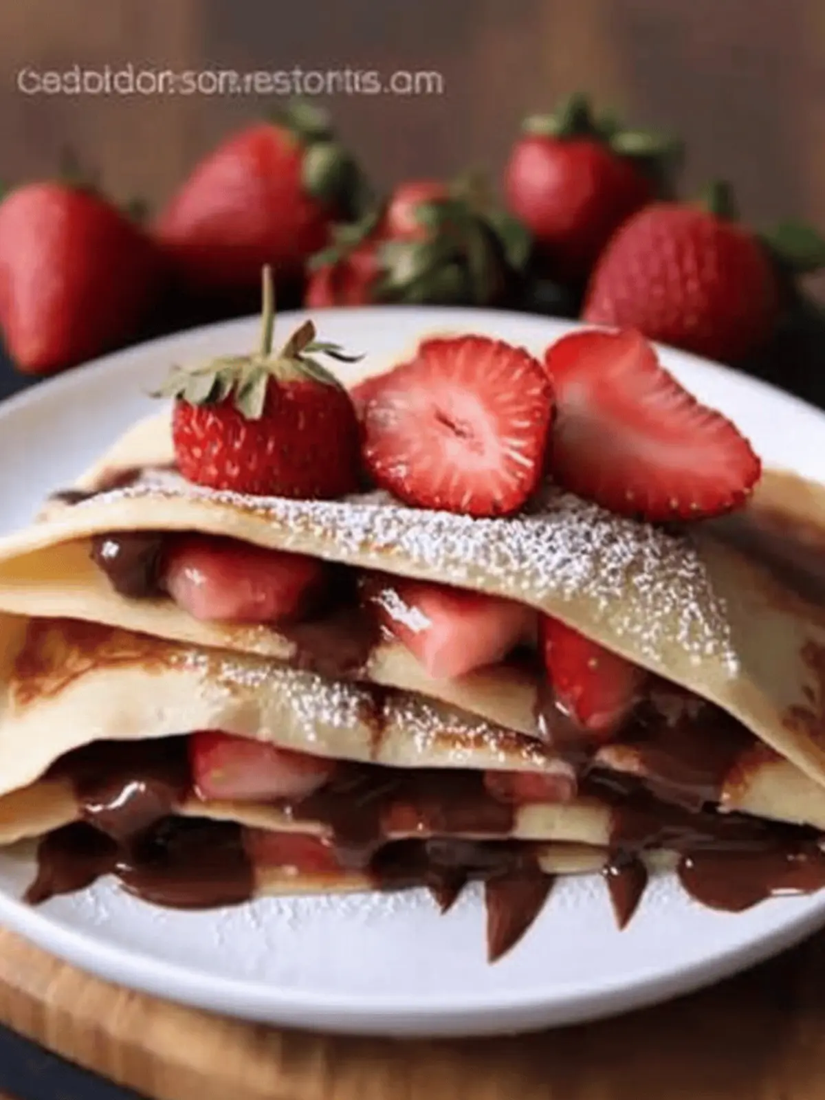 Chocolate Strawberry Crepes