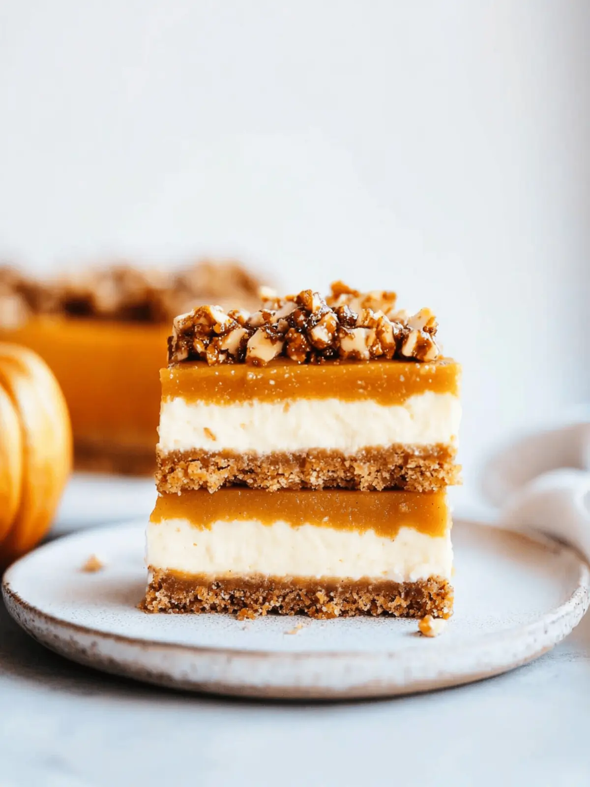 Pumpkin Cheesecake Bars