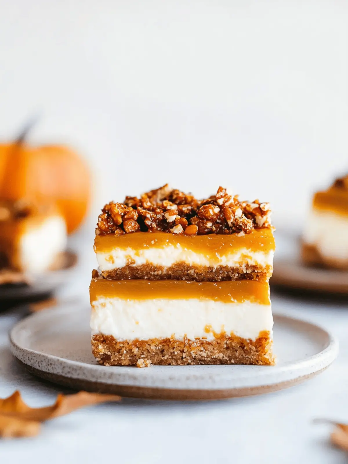 Pumpkin Cheesecake Bars