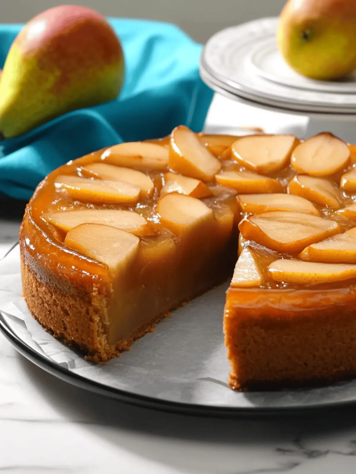 Sweetpotato Pear Upside Down Cake