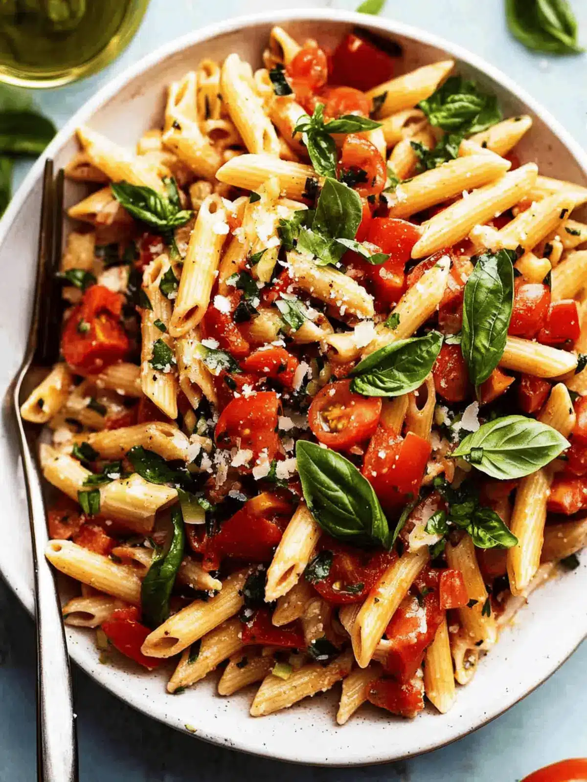 Bruschetta summer pasta salad