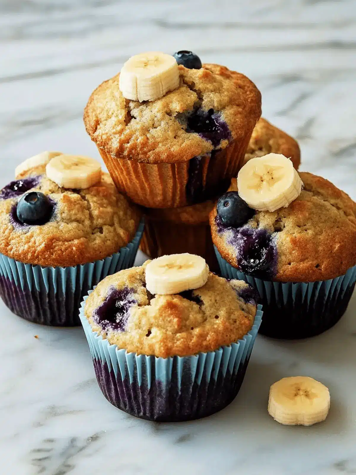 Air Fryer Banana Blueberry Muffins