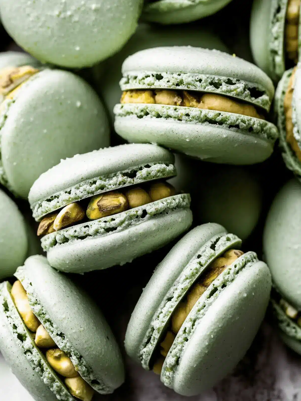 Pistachio Macarons with Pistachio Buttercream