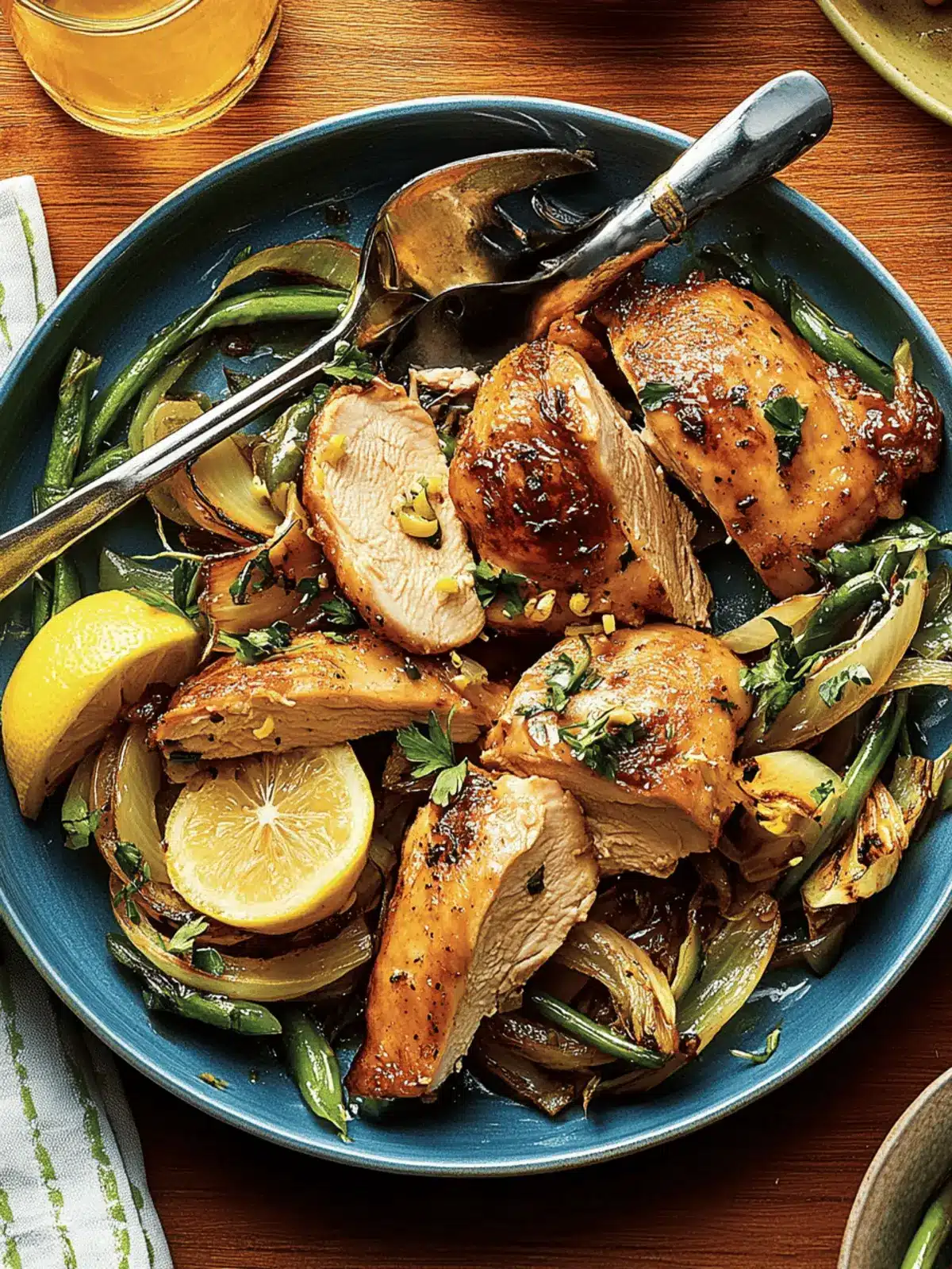 Chicken with Lemon and Spicy Spring Onions
