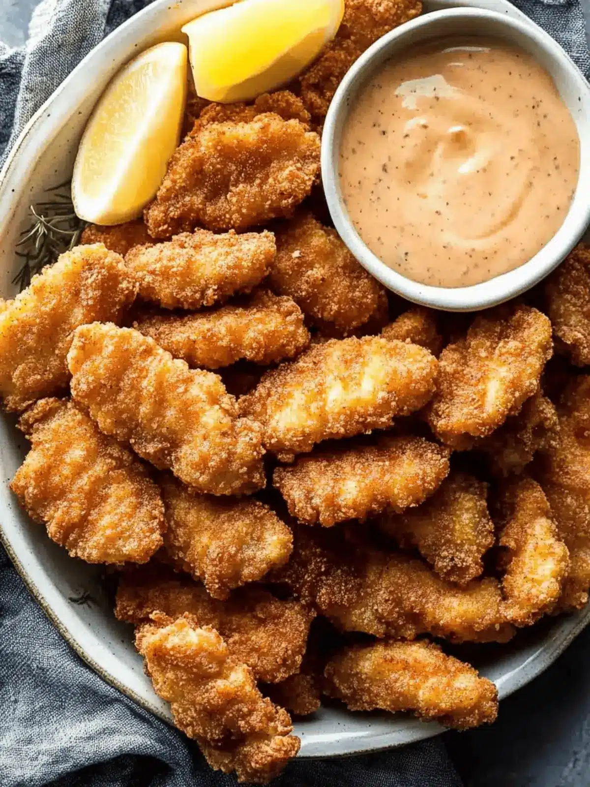 Crispy Catfish Nuggets with Cajun Dipping Sauce
