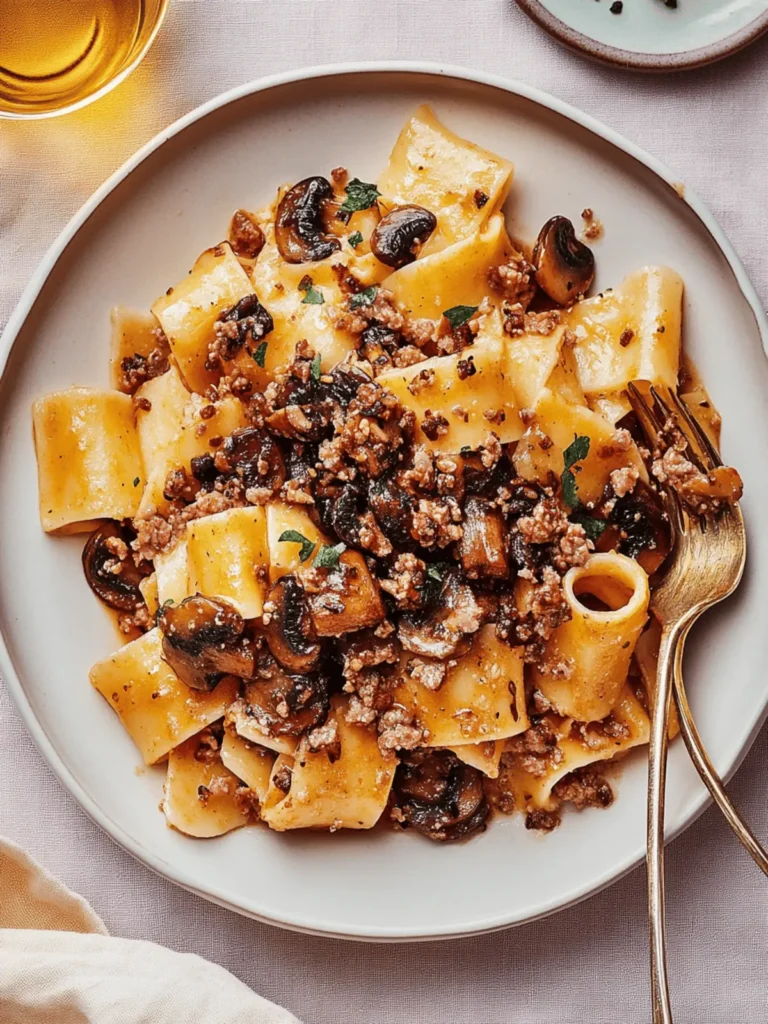 Balsamic Mushroom and Sausage Pasta