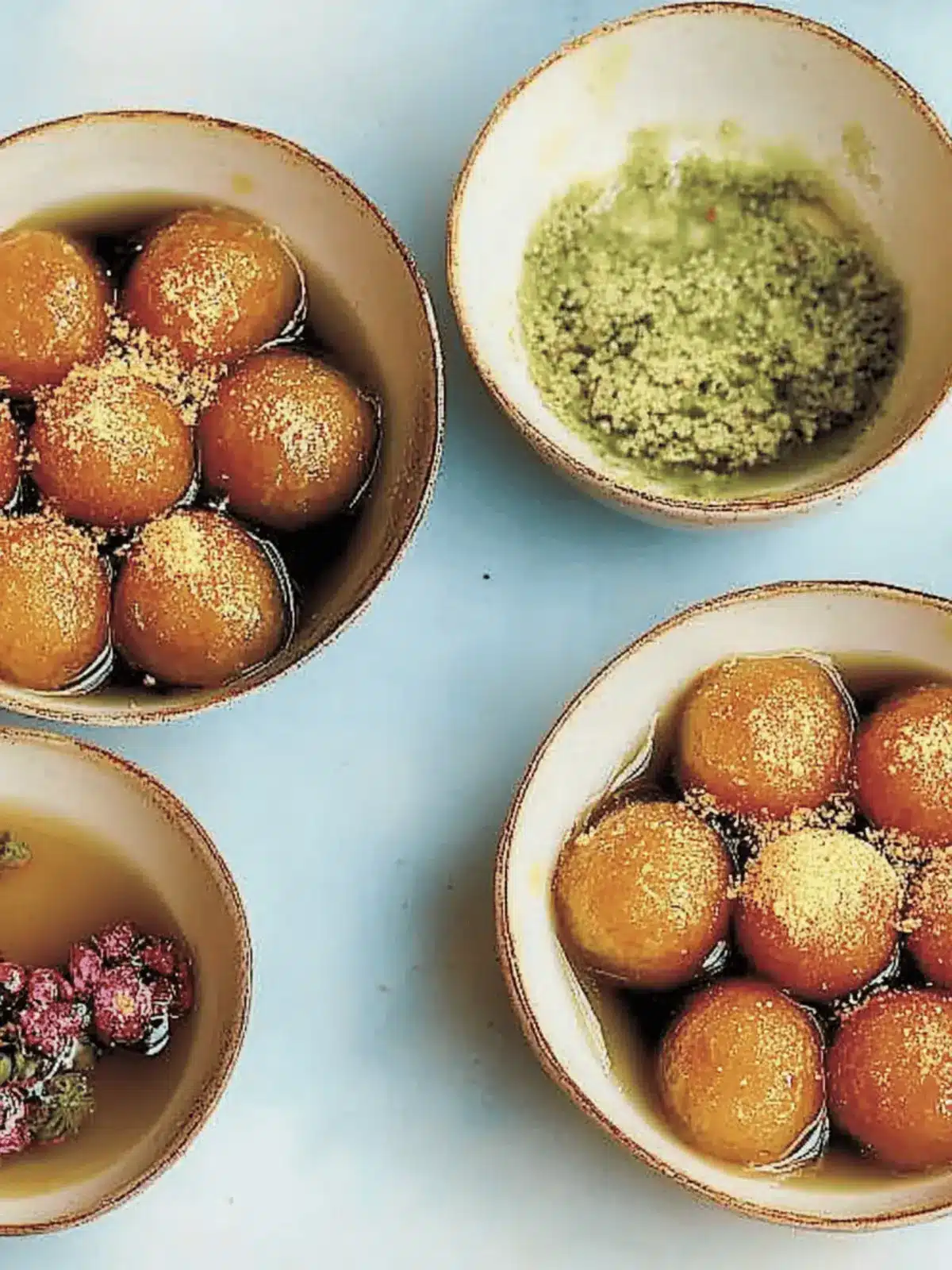 Gulab Jamuns in Rose Syrup