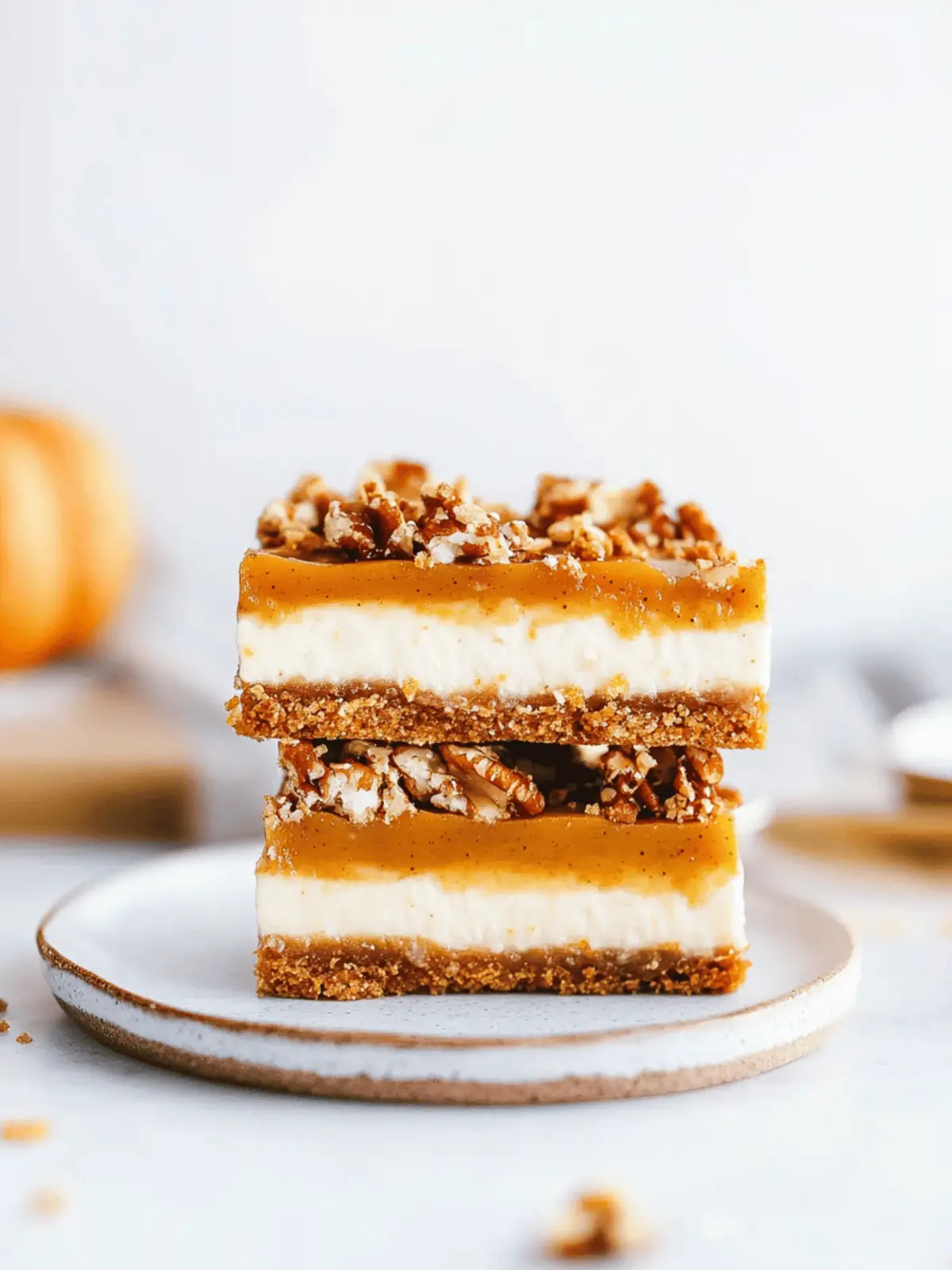 Pumpkin Cheesecake Bars