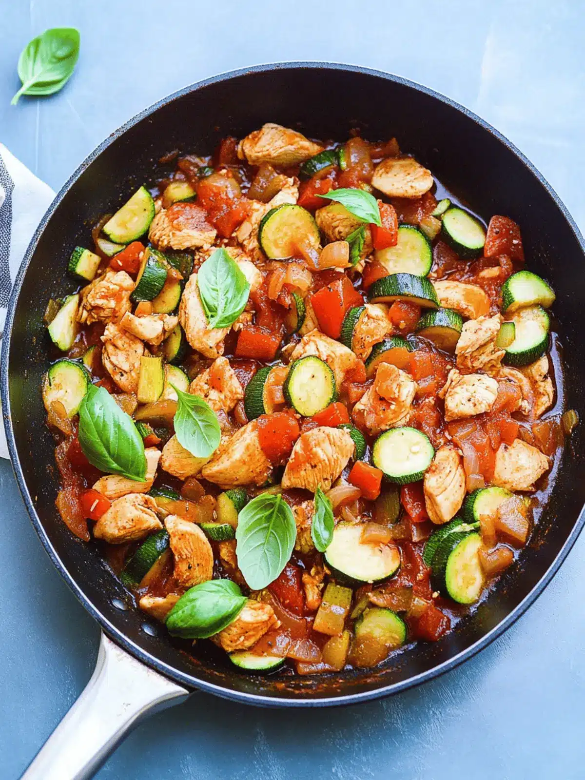 Easy Italian Chicken Zucchini Skillet