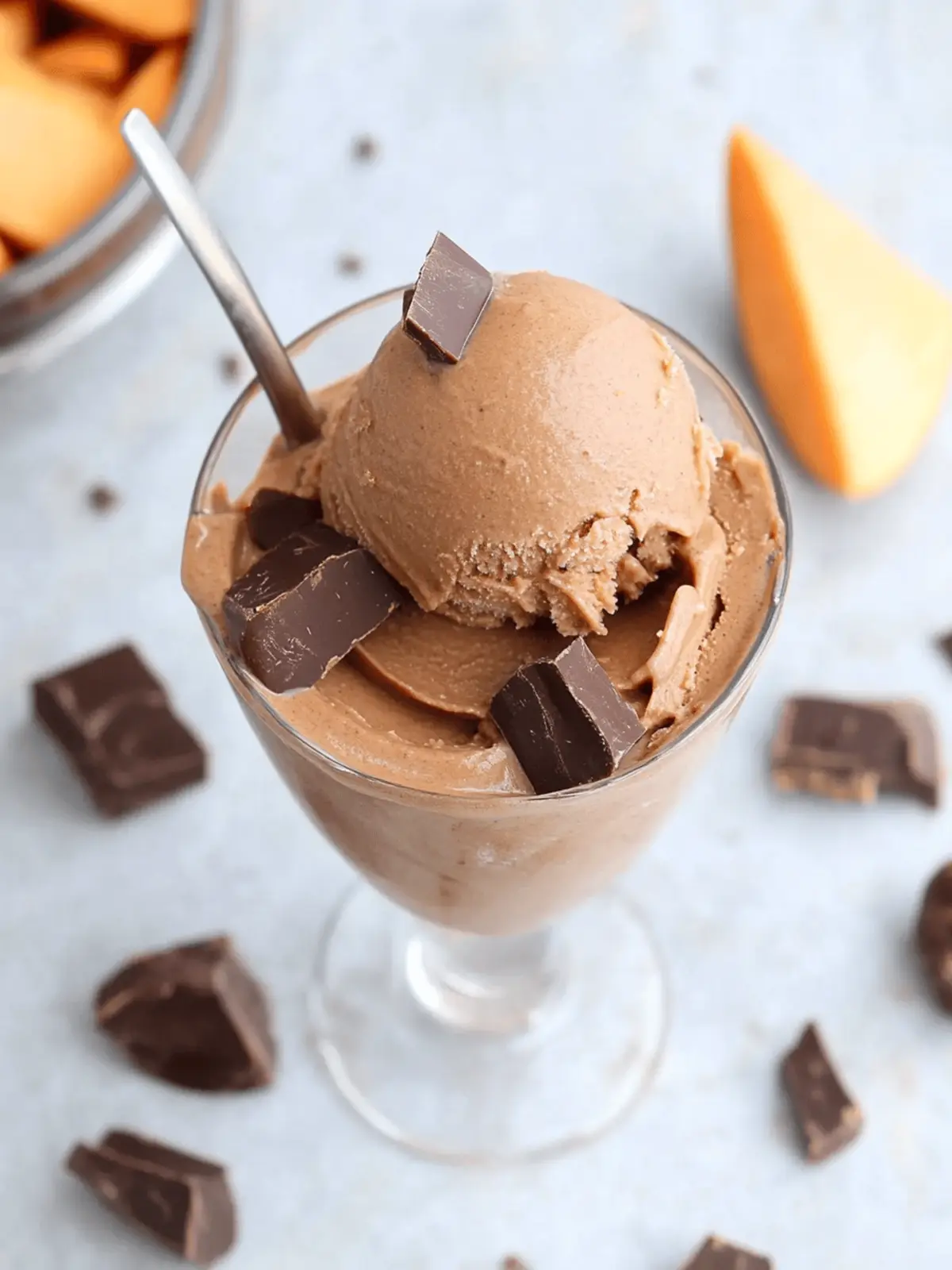 No Churn Chocolate Sweetpotato Ice Cream
