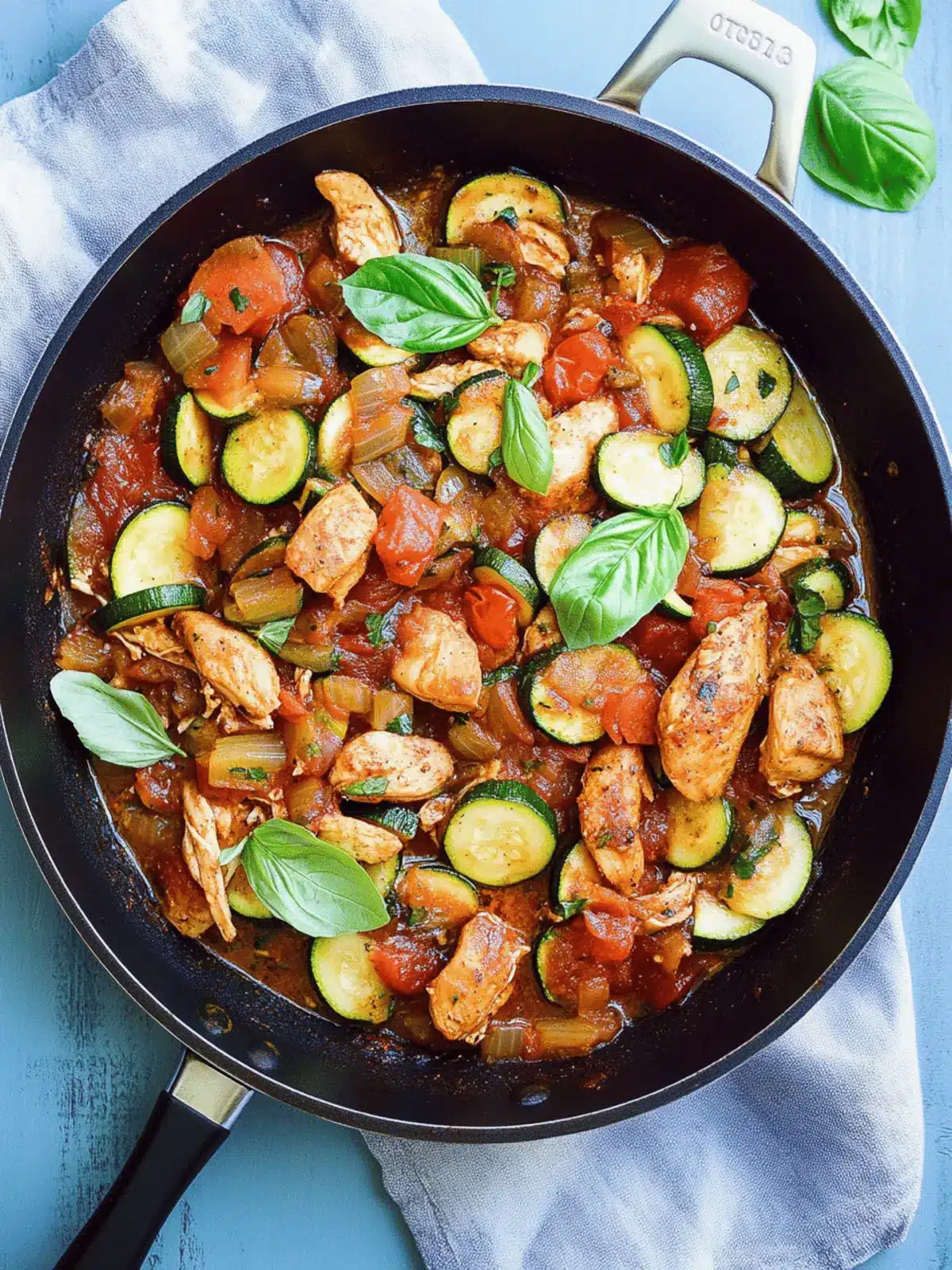 Easy Italian Chicken Zucchini Skillet