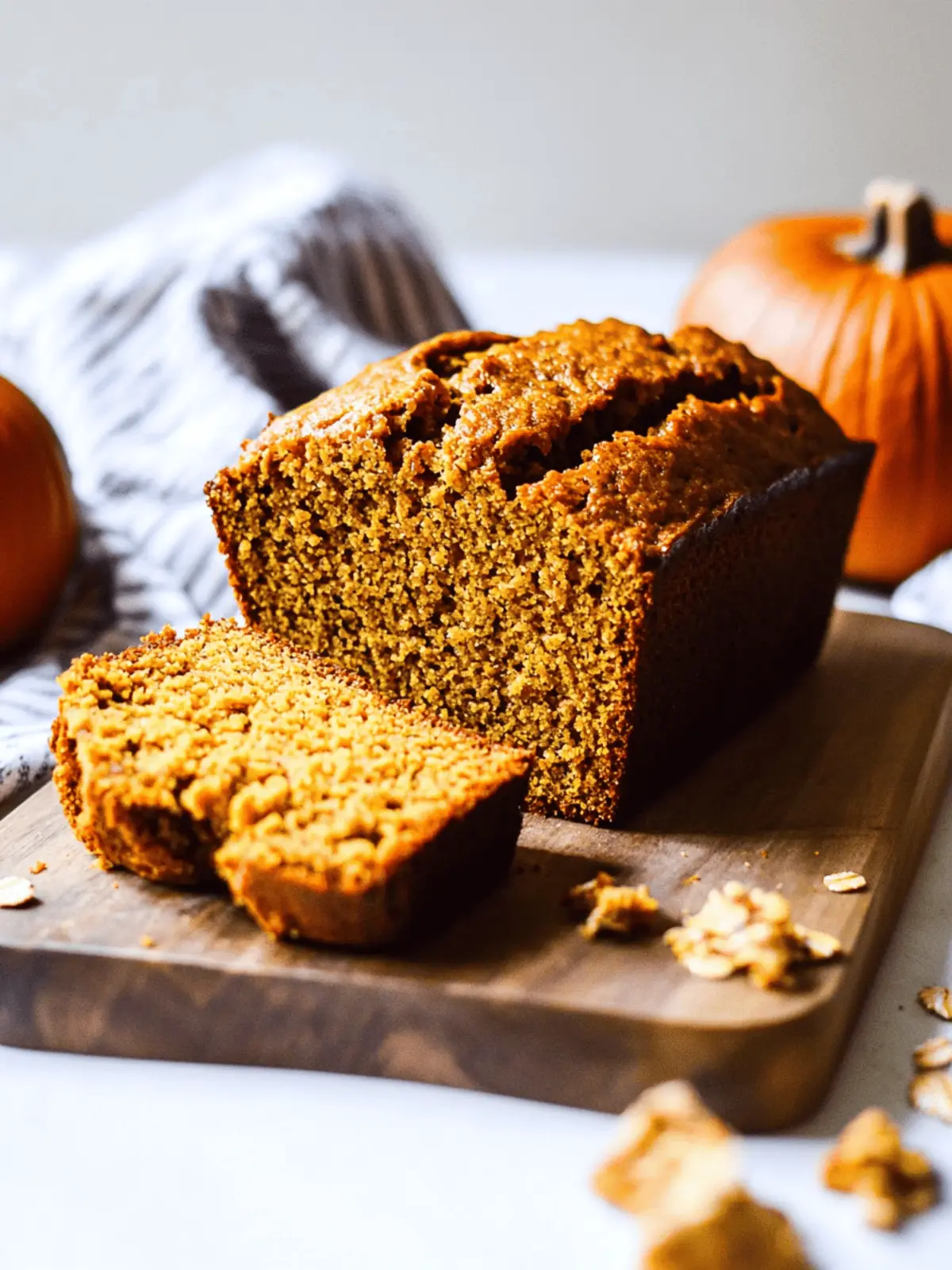 Oat Flour Pumpkin Bread (One-Bowl!)