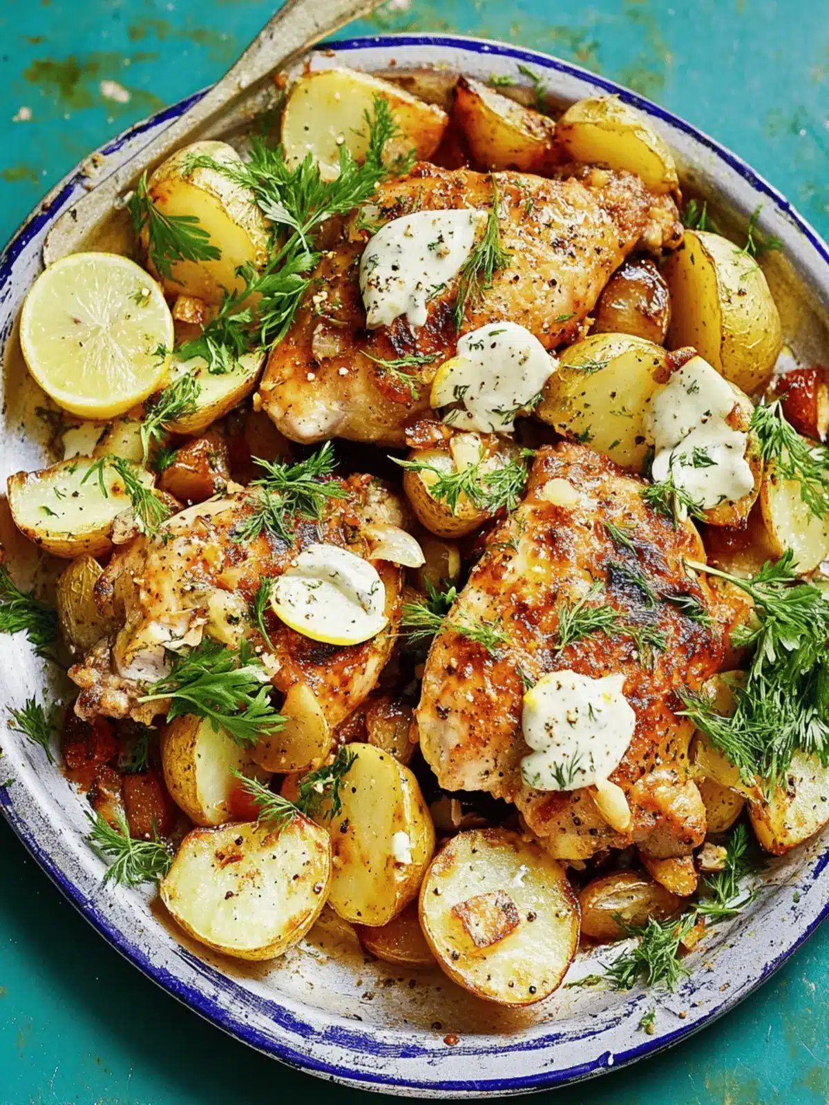 Sheet-Pan Chicken and Potatoes With Lots of Lemon