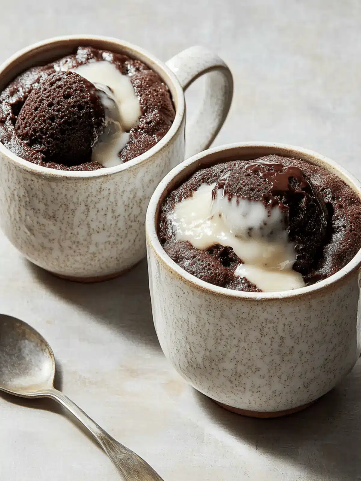 Molten Double Chocolate Mug Cake