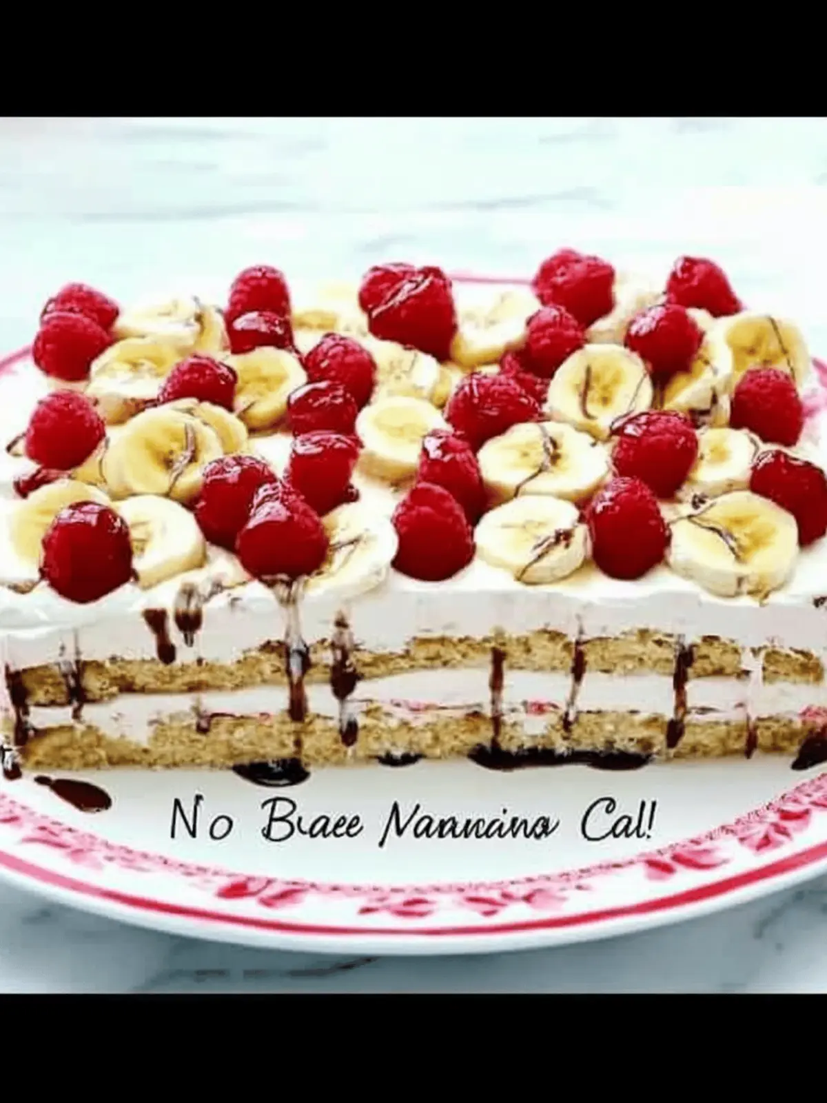 No Bake Banana Split Icebox Cake