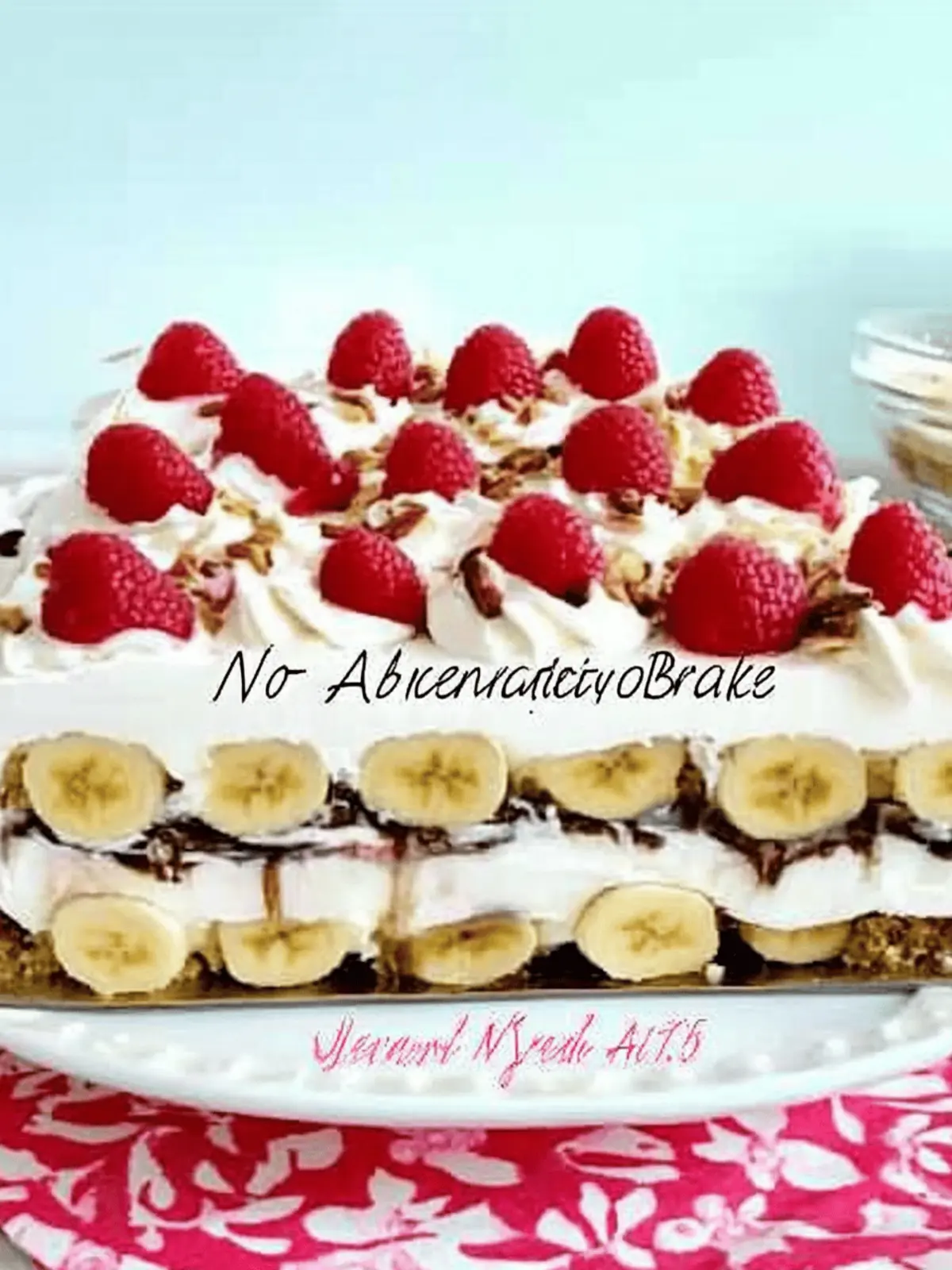 No Bake Banana Split Icebox Cake