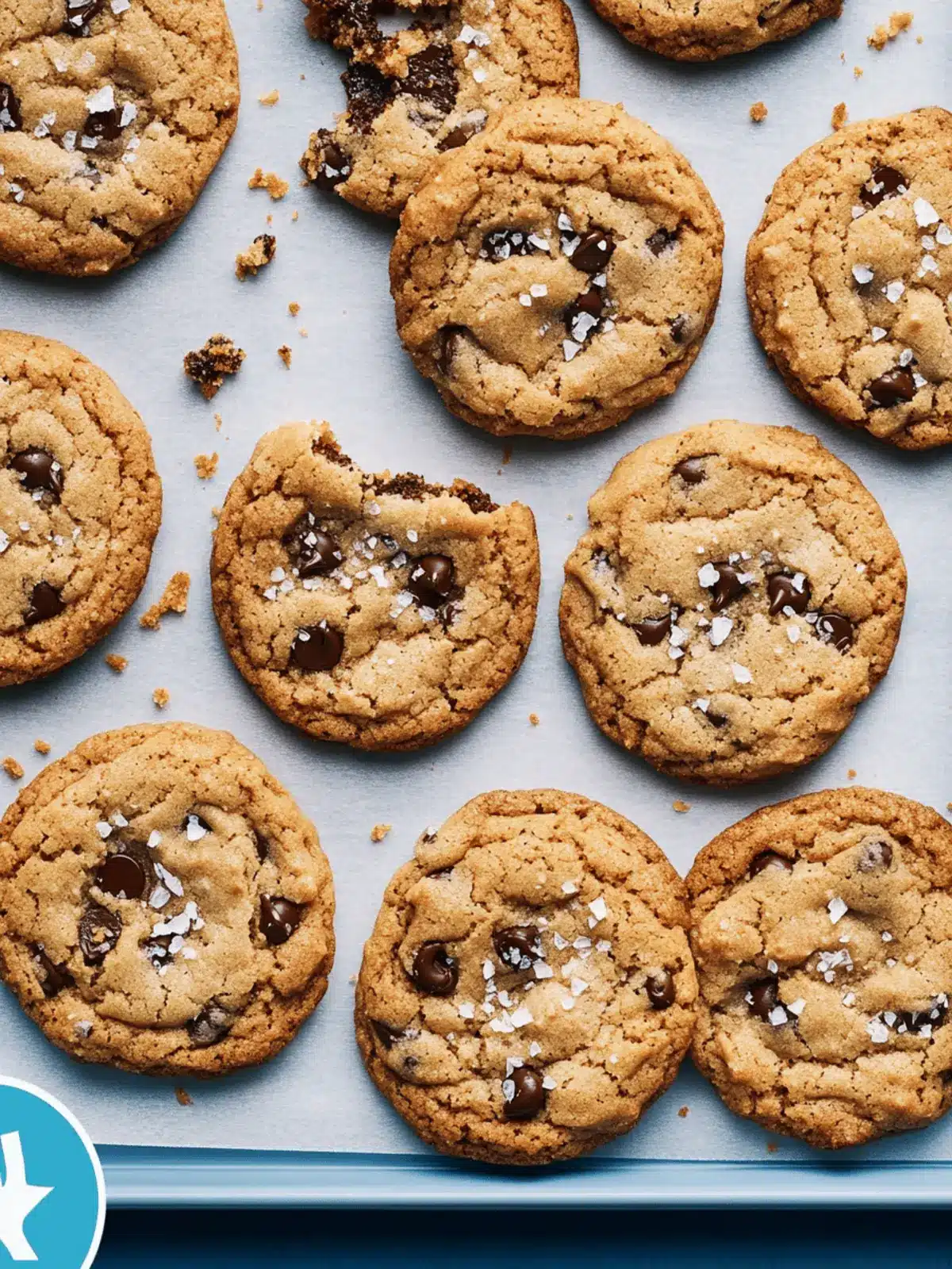 Chocolate Chip Cookies With Olive Oil and Sea Salt