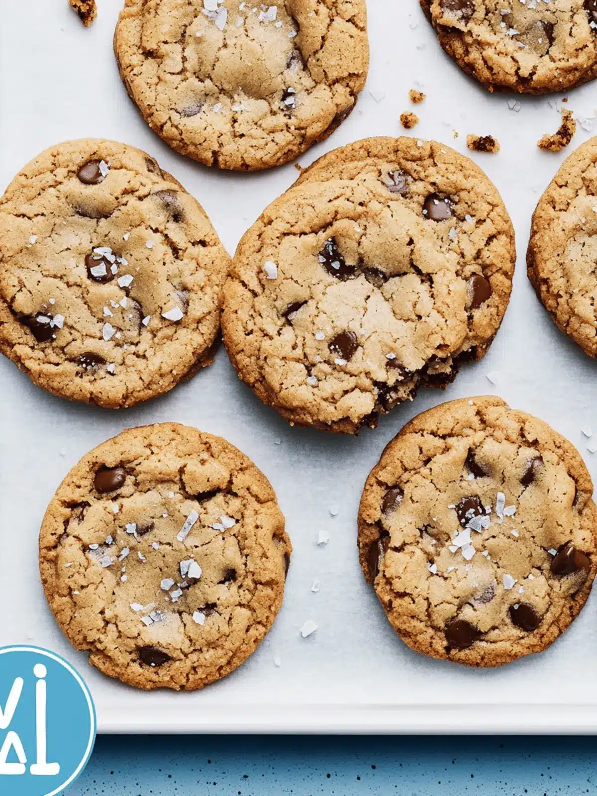 Chocolate Chip Cookies With Olive Oil and Sea Salt
