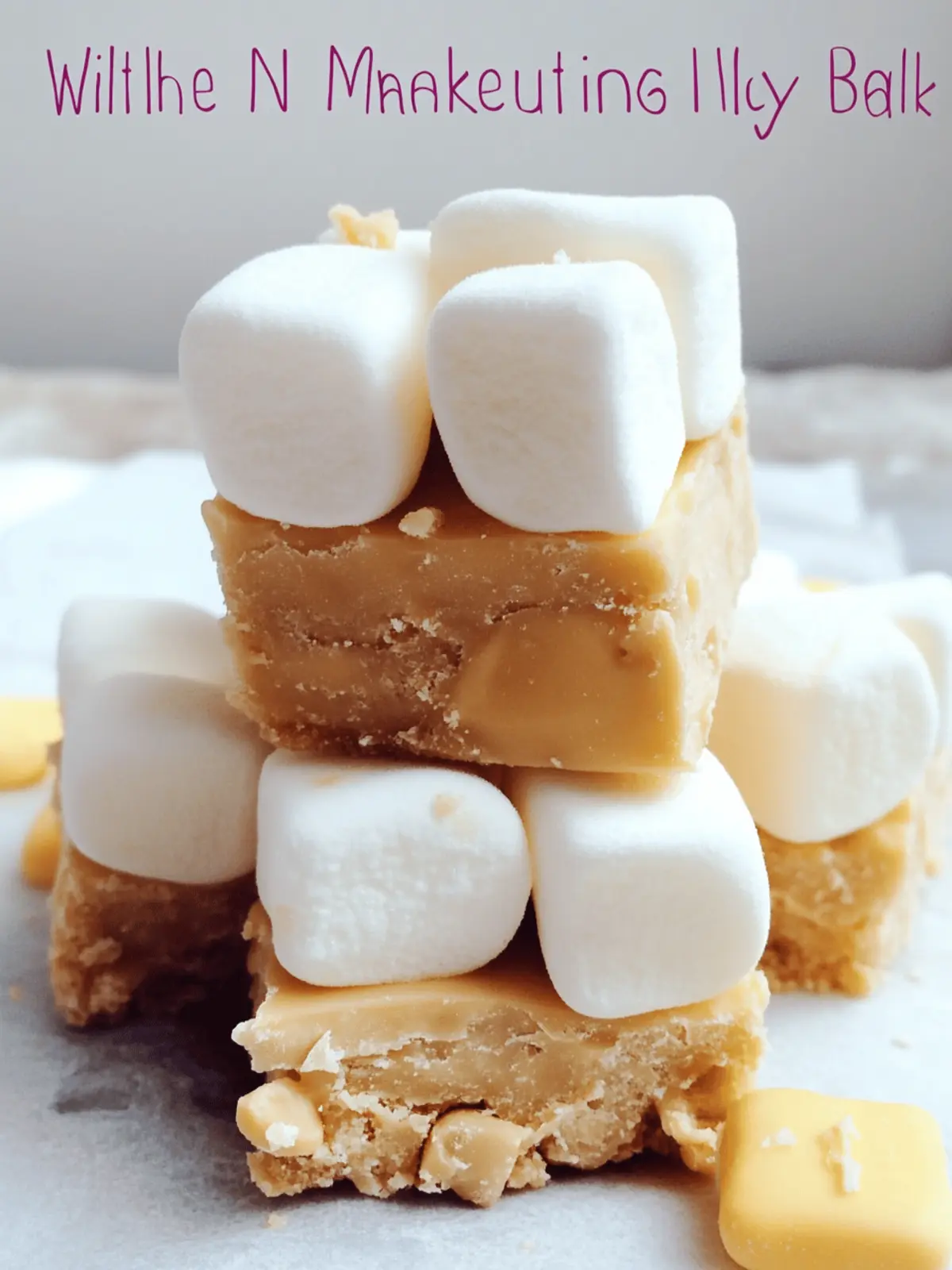White Chocolate Peanut Butter Marshmallow Squares