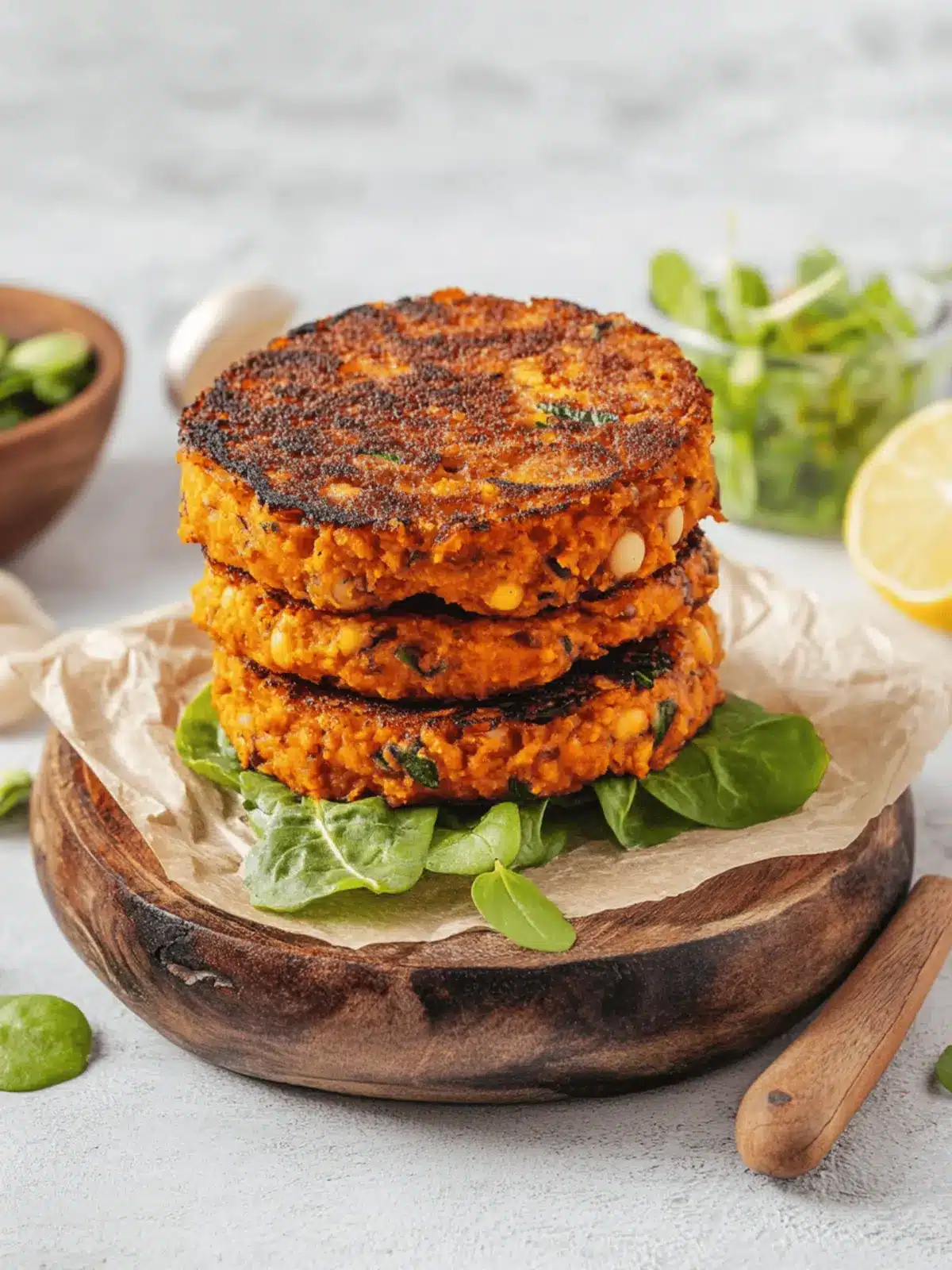 Sweetpotato White Bean Burger