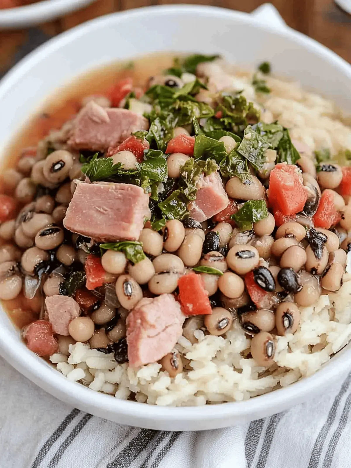 Flavor-Packed Black Eyed Peas Recipe with Ham for Good Luck 4 Black Eyed Peas Recipe (with Ham)