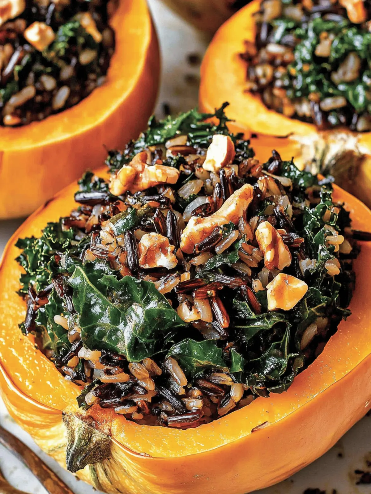 Kale and Wild Rice-Stuffed Winter Squash for Cozy Nights 2 Kale and Wild Rice–Stuffed Winter Squash