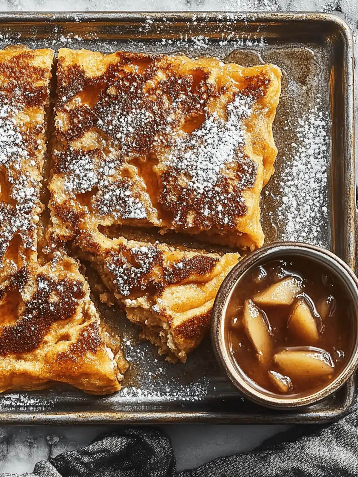 Sheet-Pan Cider-Ricotta Pancakes With Pear Compote