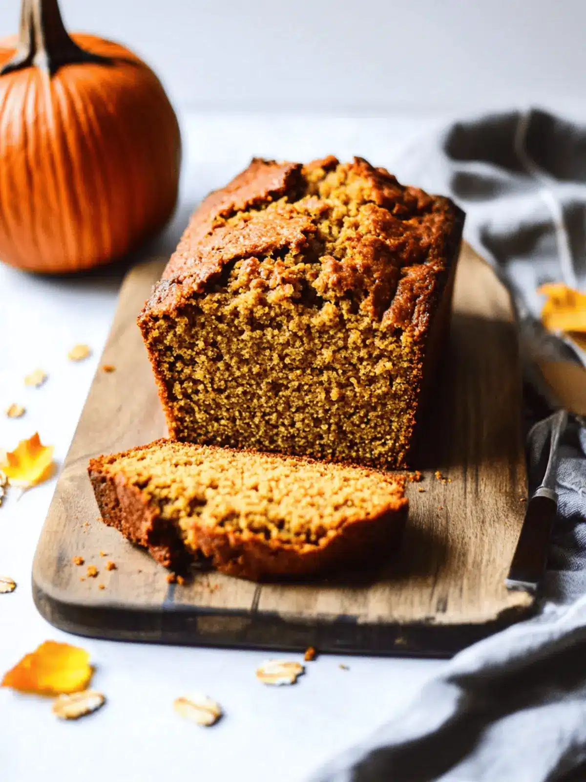Oat Flour Pumpkin Bread (One-Bowl!)