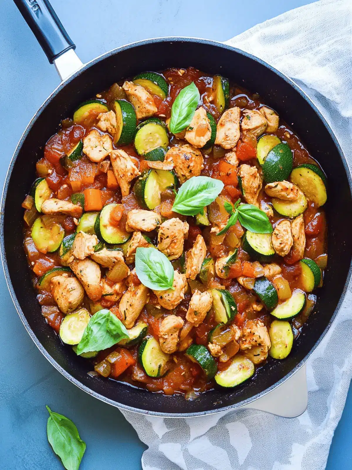 Easy Italian Chicken Zucchini Skillet