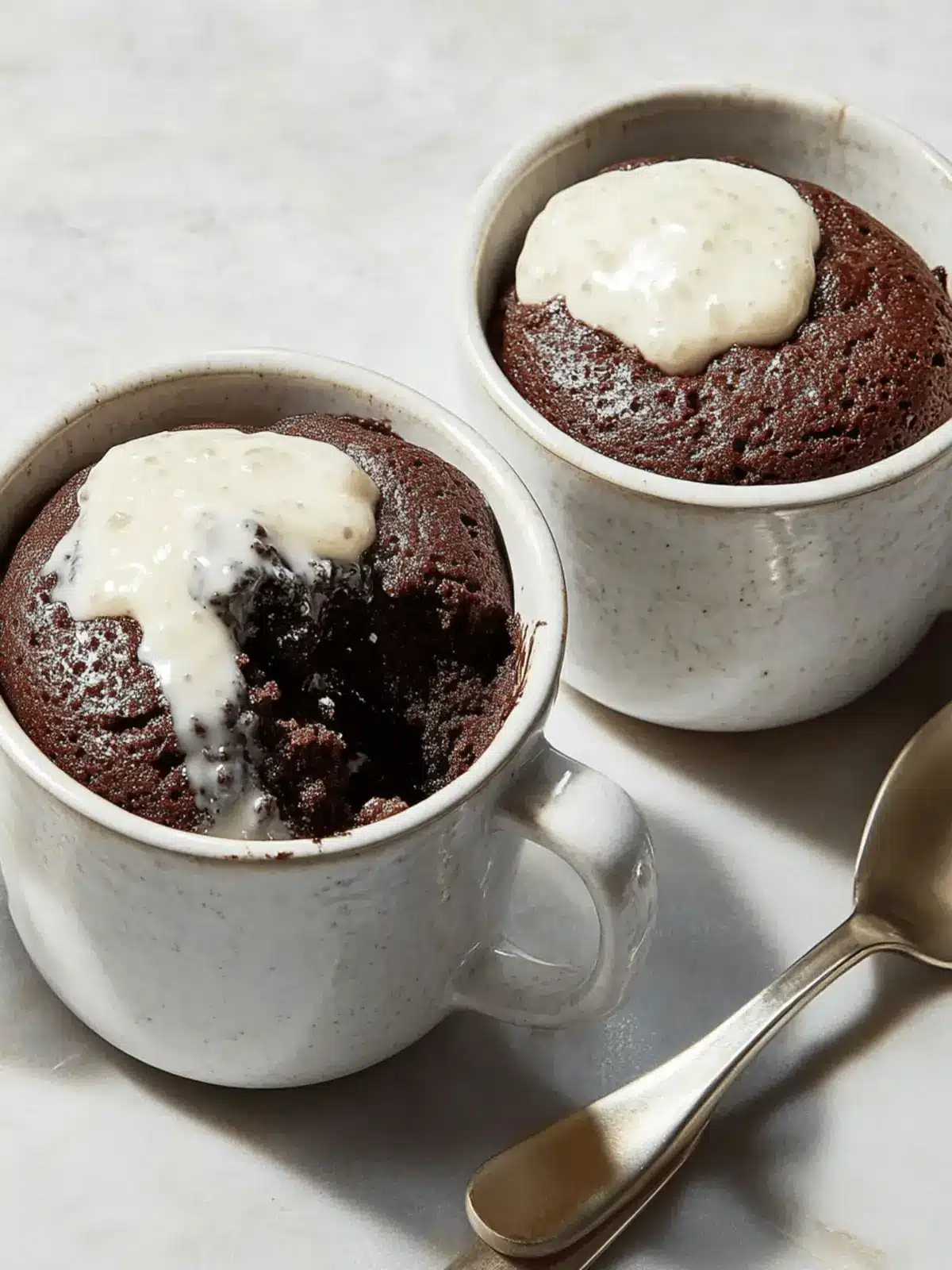 Molten Double Chocolate Mug Cake