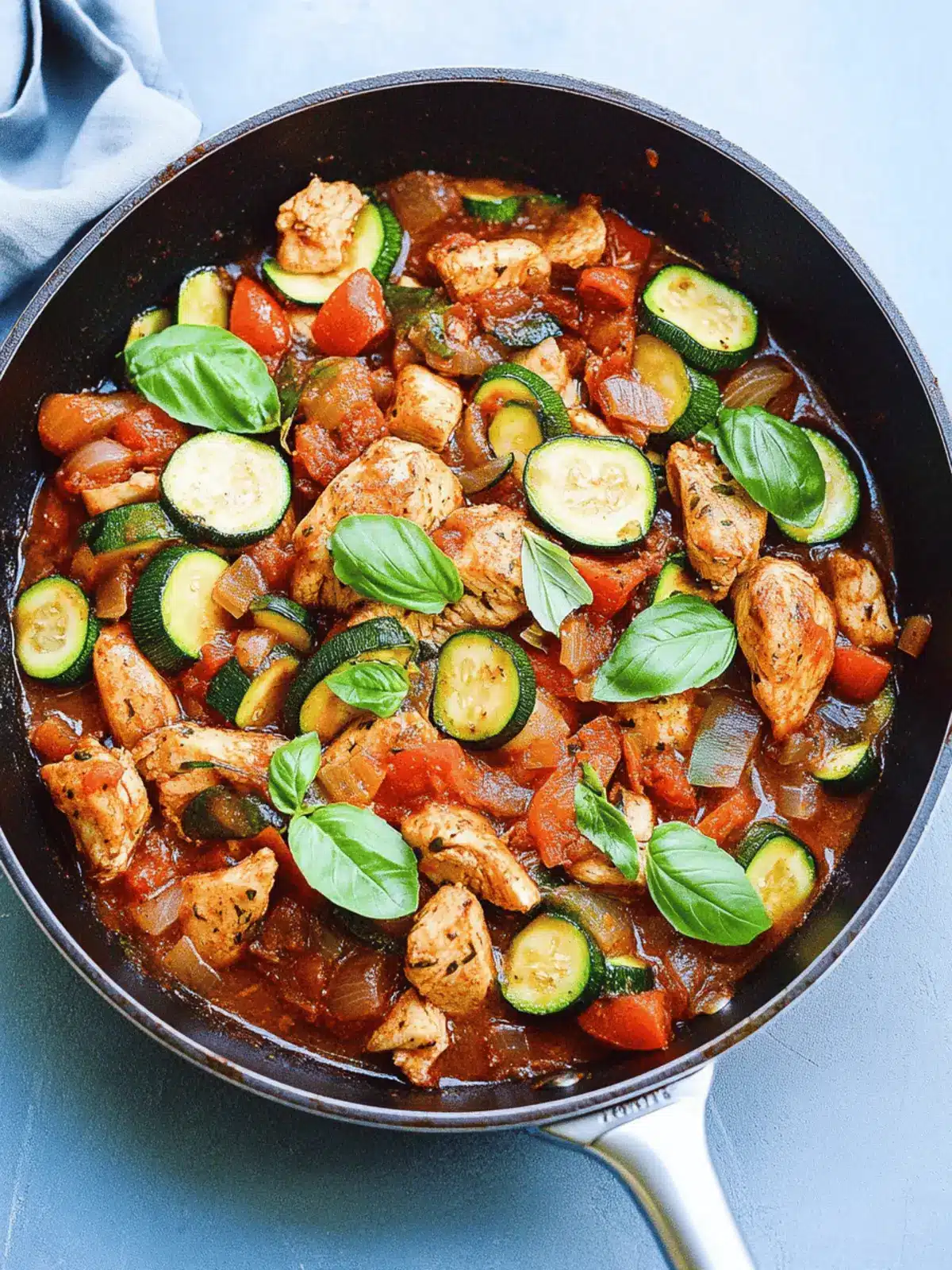 Easy Italian Chicken Zucchini Skillet