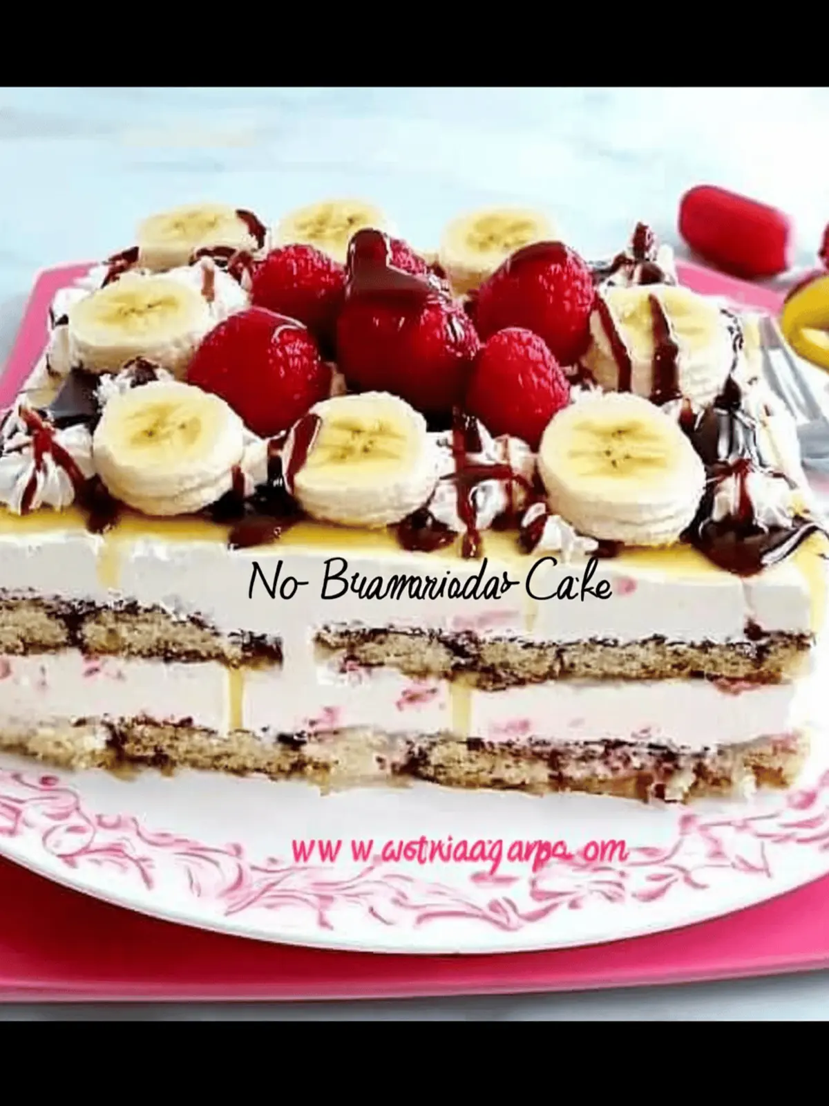 No Bake Banana Split Icebox Cake