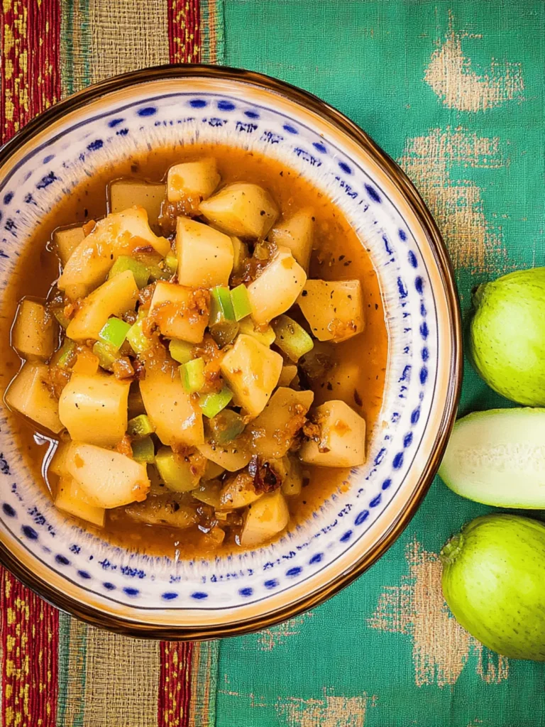 Chayote With Dried Green Chile