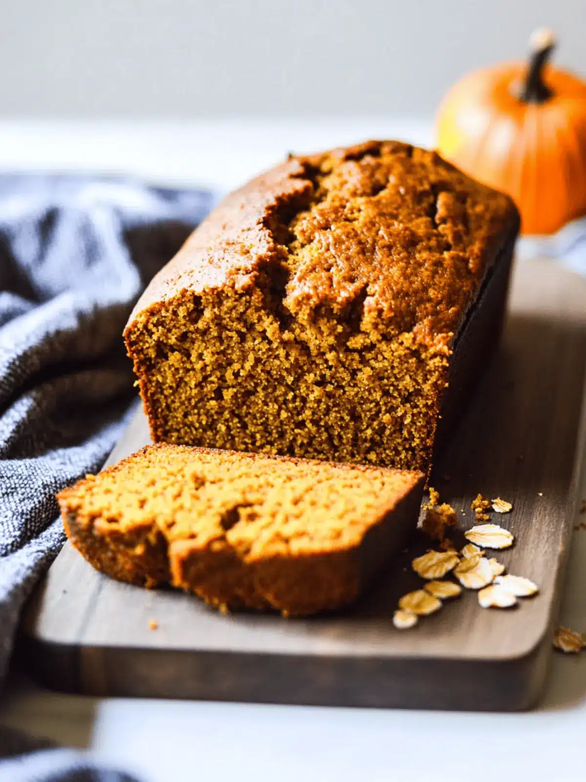 Oat Flour Pumpkin Bread (One-Bowl!)