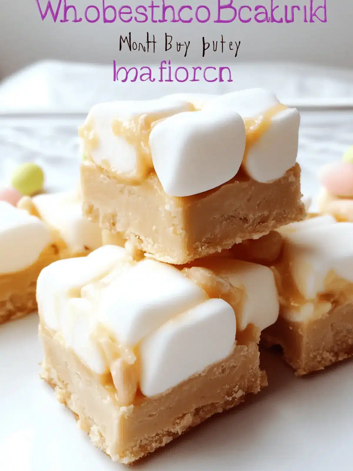 White Chocolate Peanut Butter Marshmallow Squares