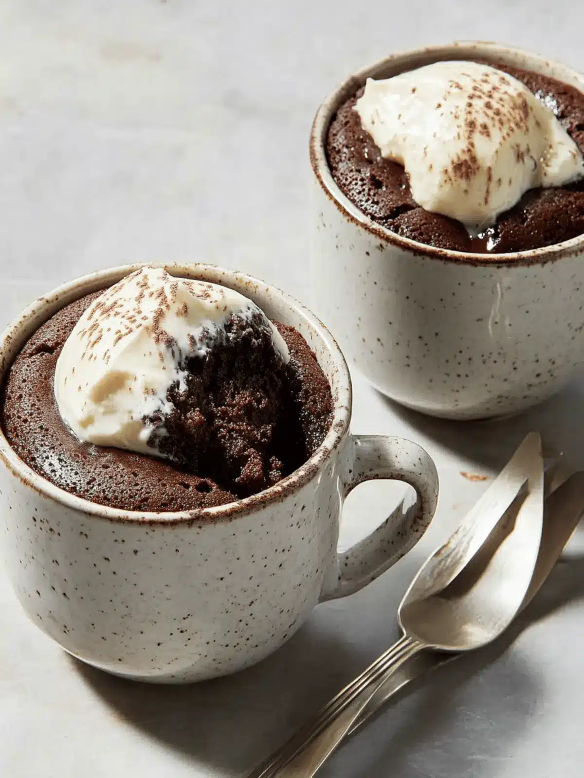 Molten Double Chocolate Mug Cake
