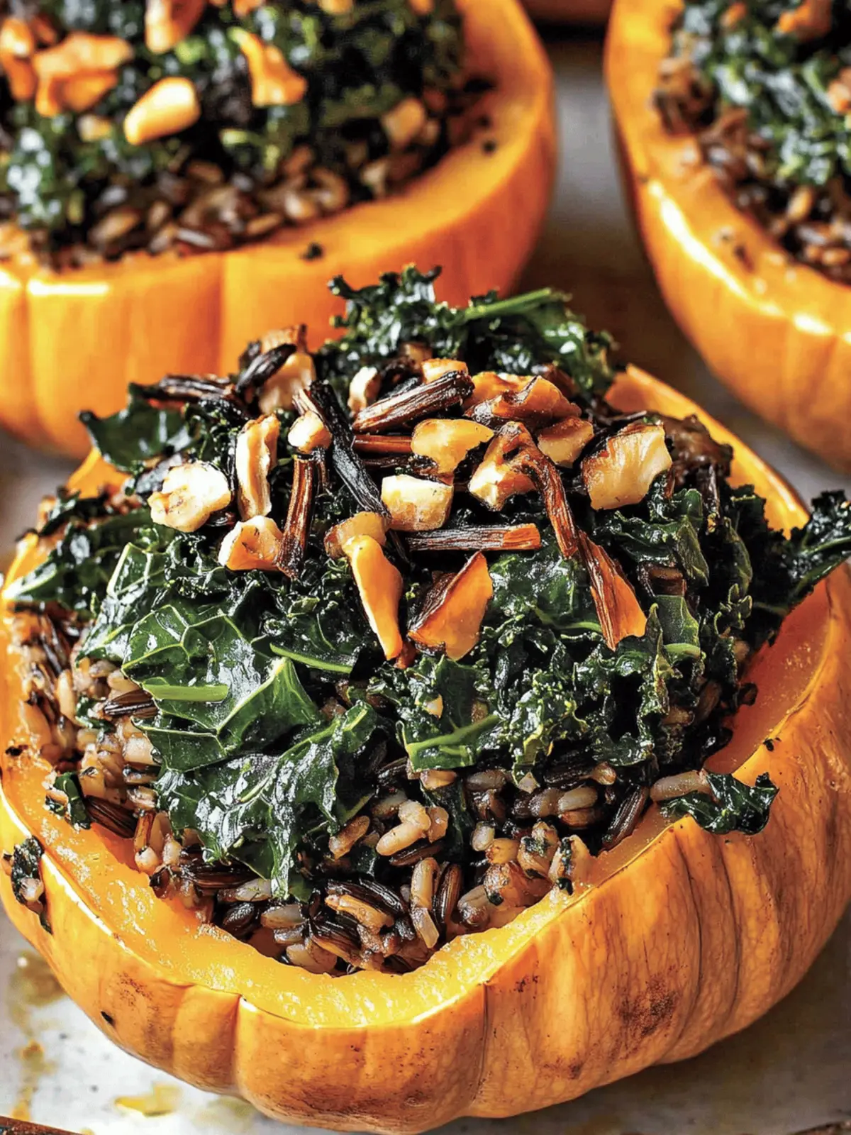 Kale and Wild Rice-Stuffed Winter Squash for Cozy Nights 3 Kale and Wild Rice–Stuffed Winter Squash