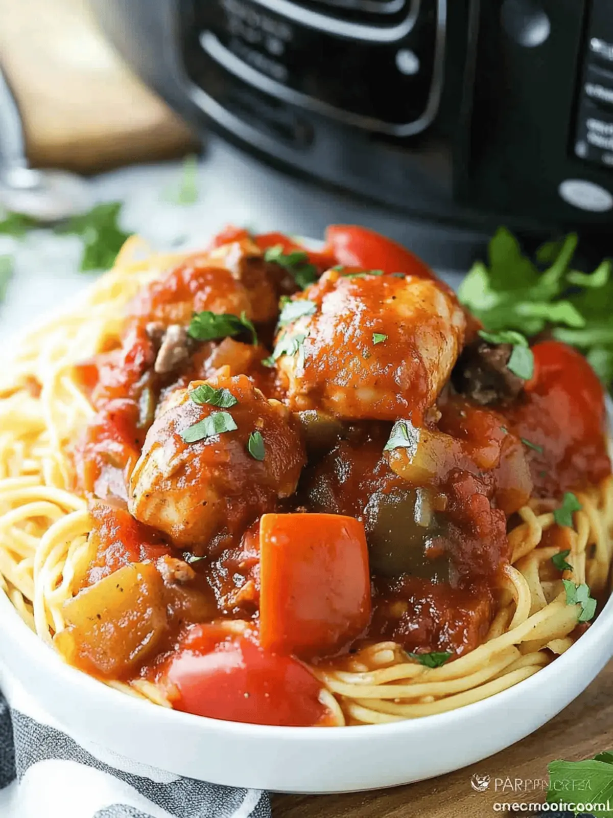 Slow Cooker Chicken Cacciatore