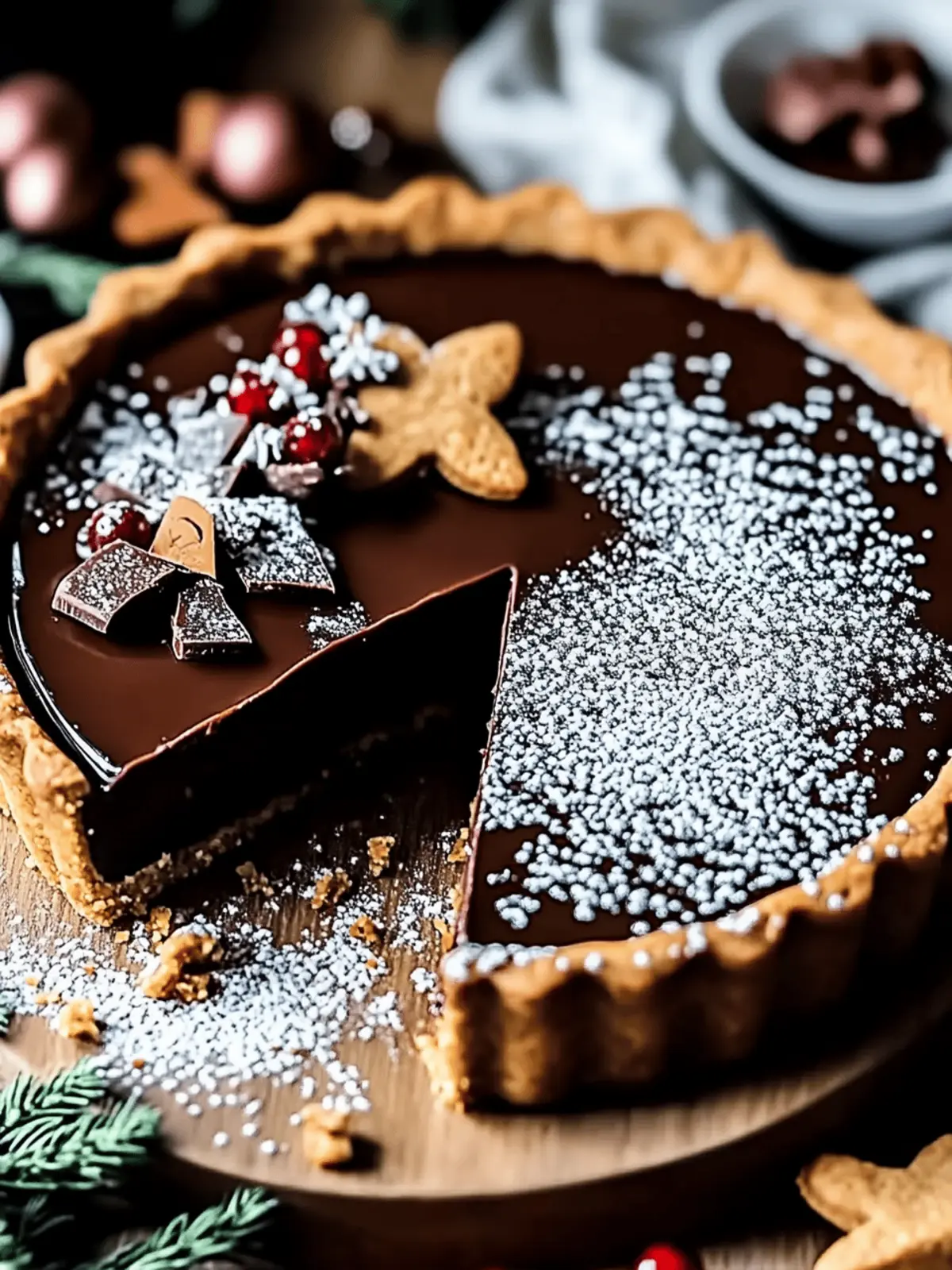 Decadent Vegan Chocolate Gingerbread Tart for Holiday Bliss 4 Decadent Vegan Chocolate Gingerbread Tart for Holiday Bliss