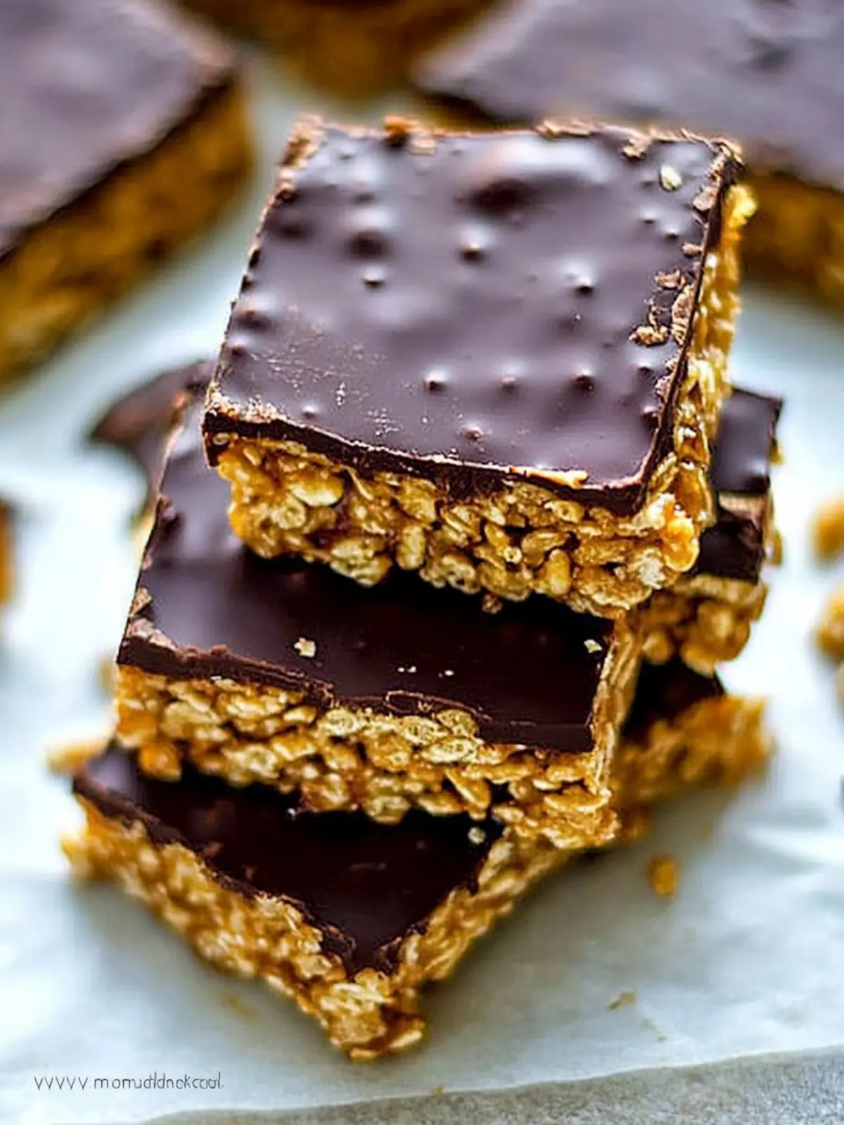 Decadent No-Bake Chocolate Cashew Butter Rice Krispie Treats 4 No-Bake Chocolate Cashew Butter Rice Krispie Treats
