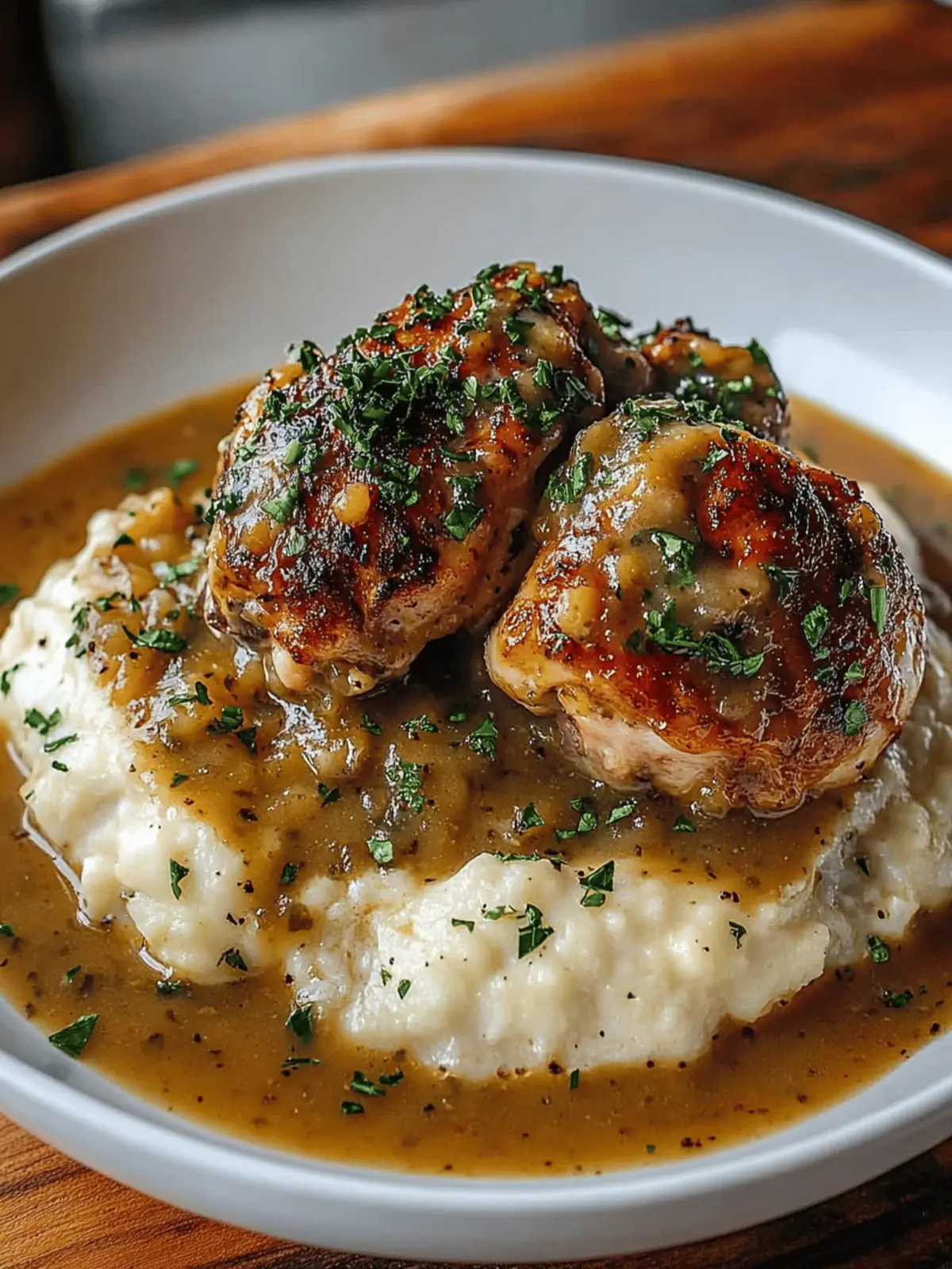 Smothered Chicken Thighs Gravy